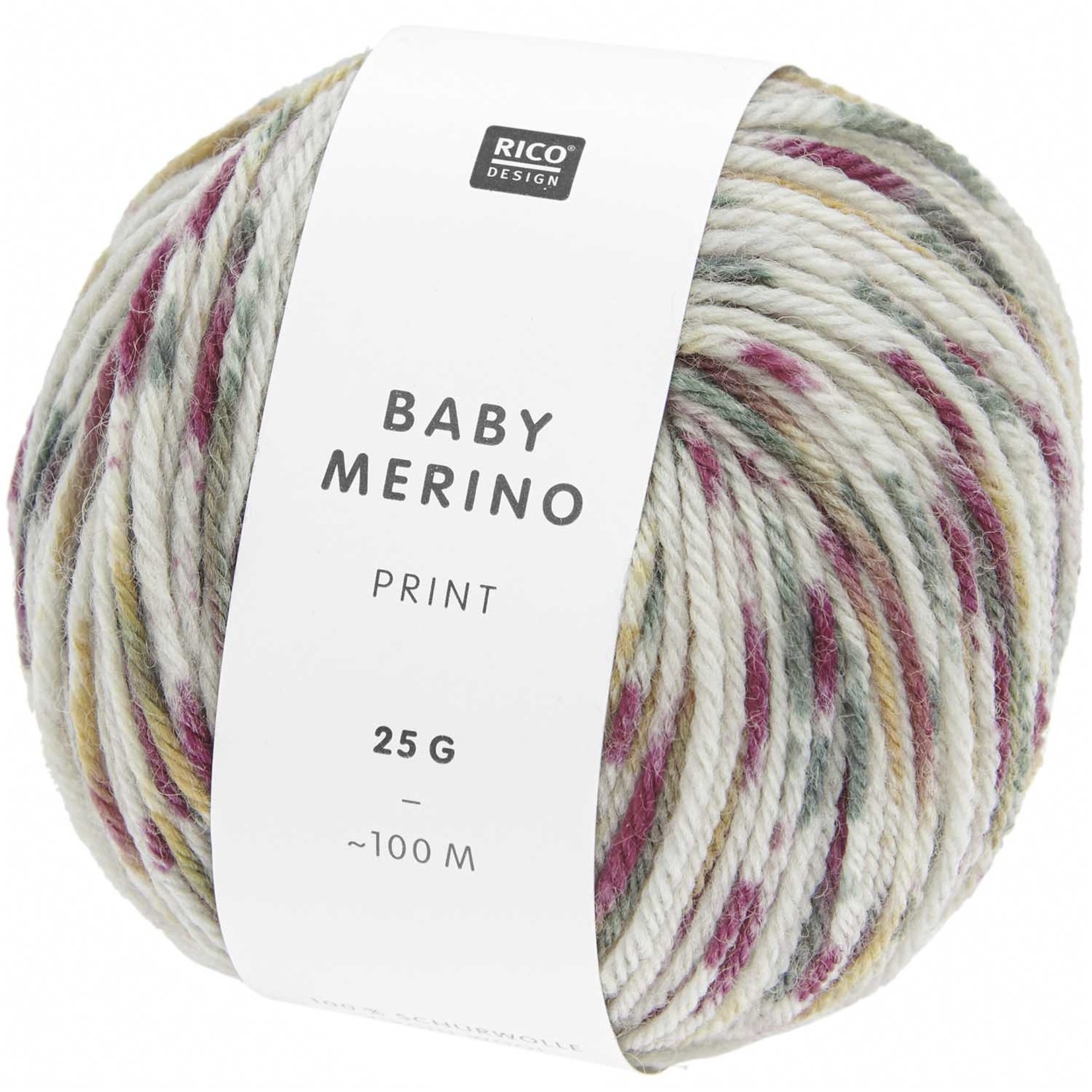 Rico Baby Merino Print 14 Petrol-Violet