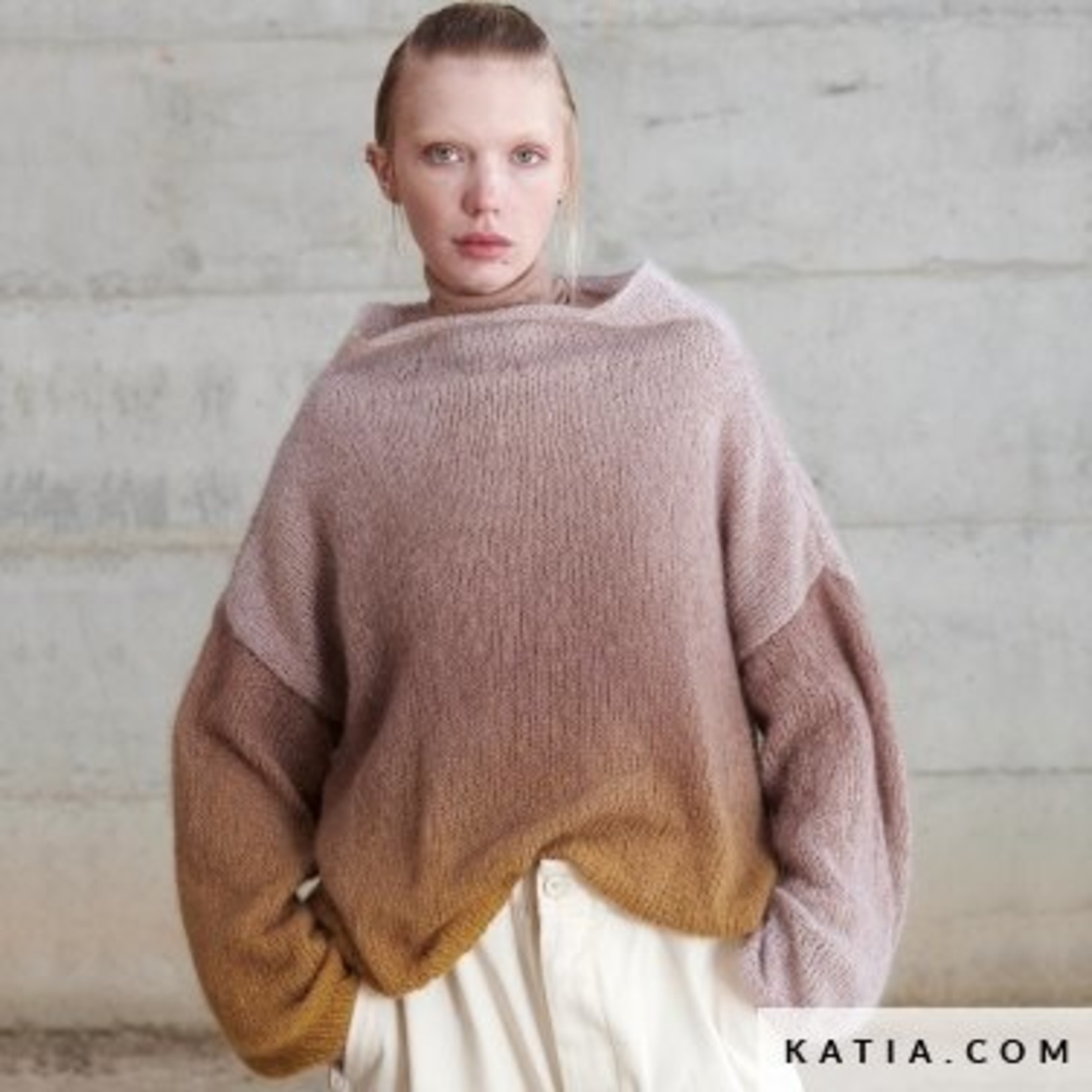 Katia Cashmina 301 Bruin-Roest-Zwart