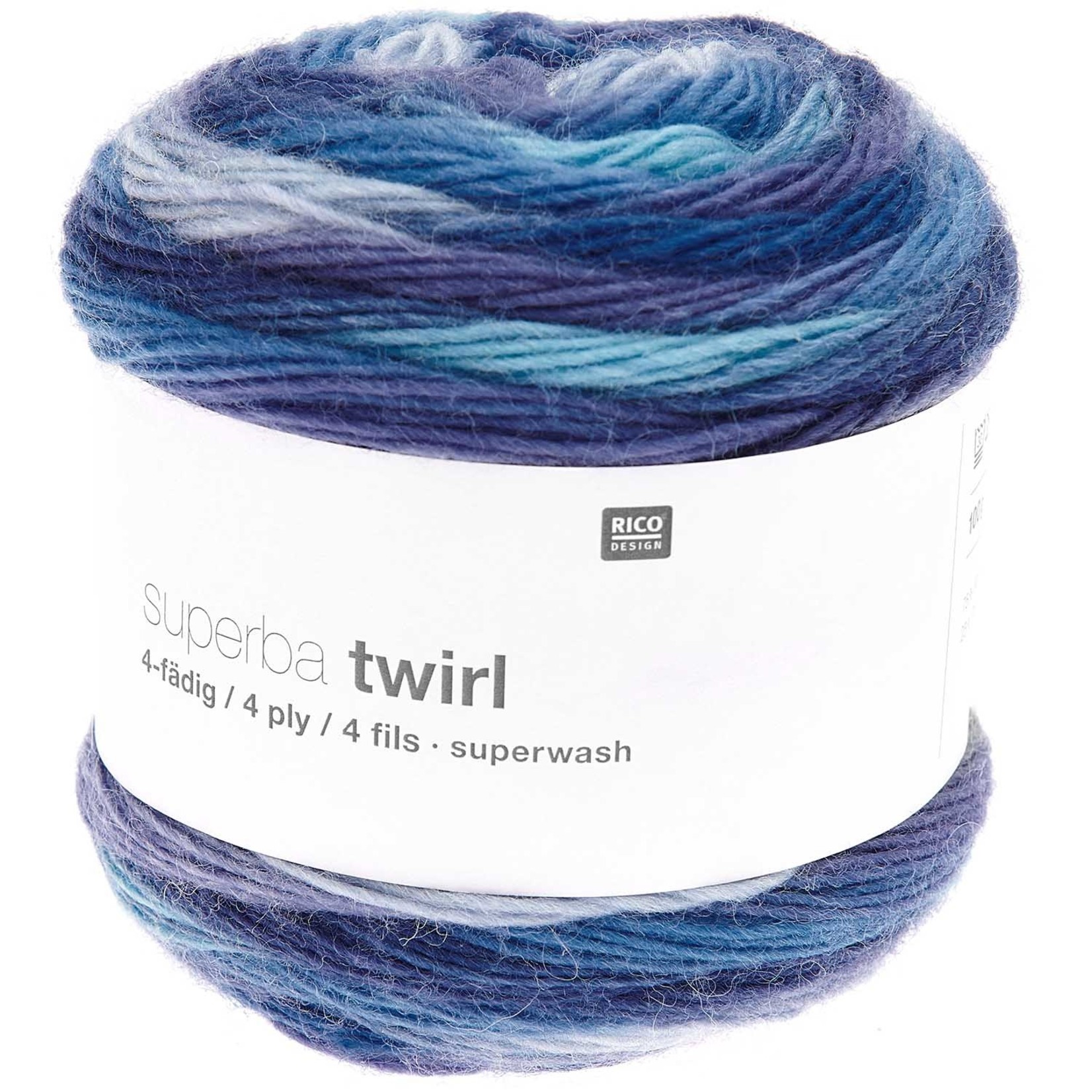 Rico Superba Twirl 4 ply 4 Blauw