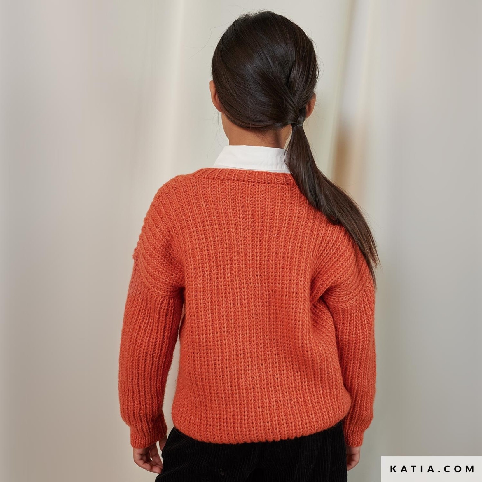 Katia Gratis Breipatroon kindervest in Katia Cotton Merino Fine