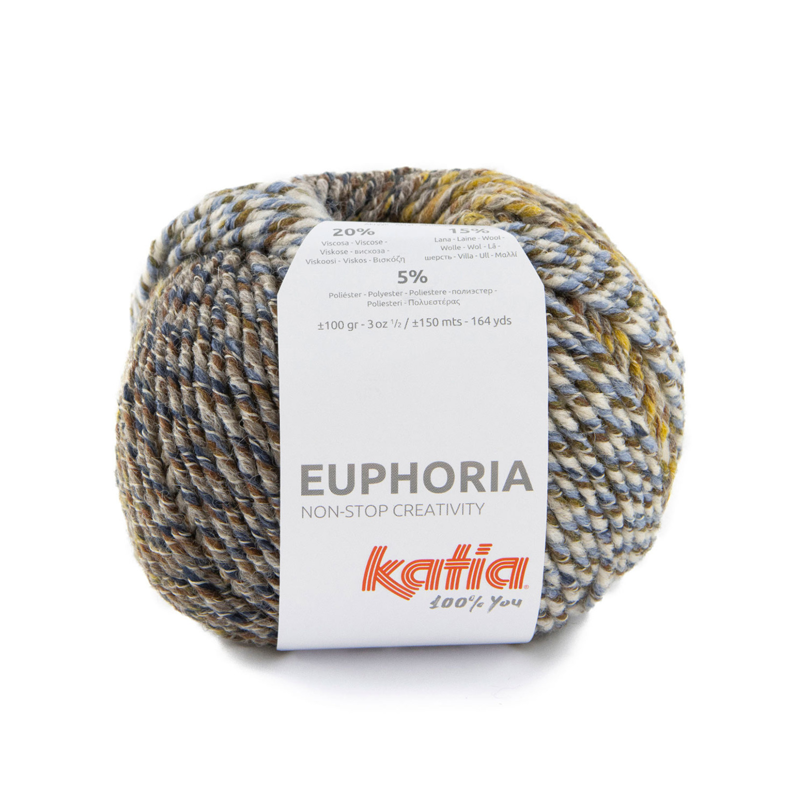 Katia Euphoria 502 Kaki-Blauw-Zwart