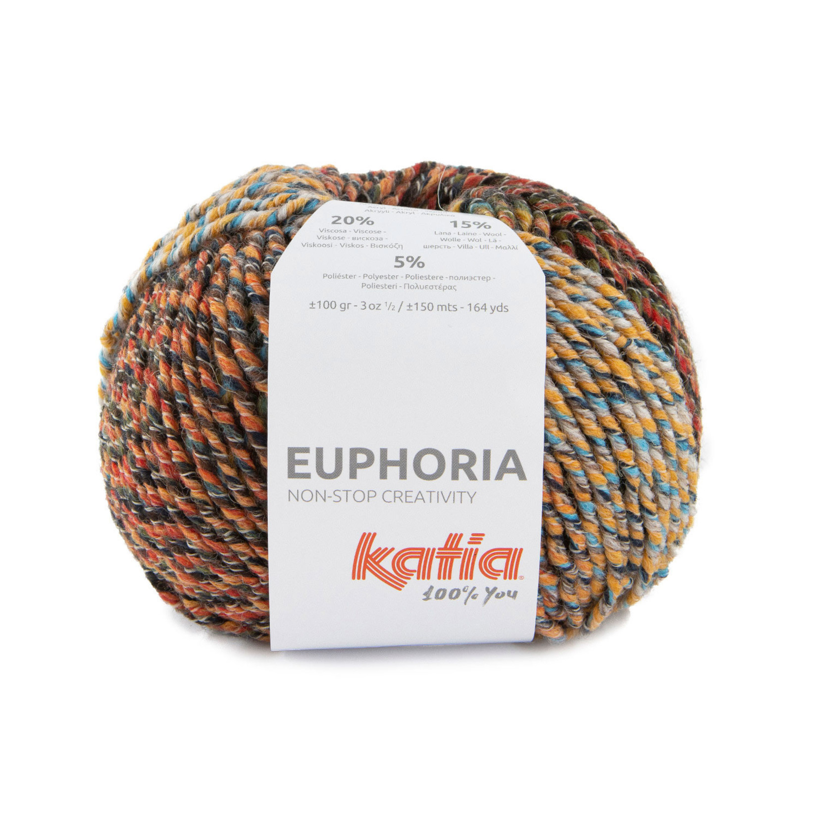 Katia Euphoria 503 Rood-Blauw-Oranje-Bruin