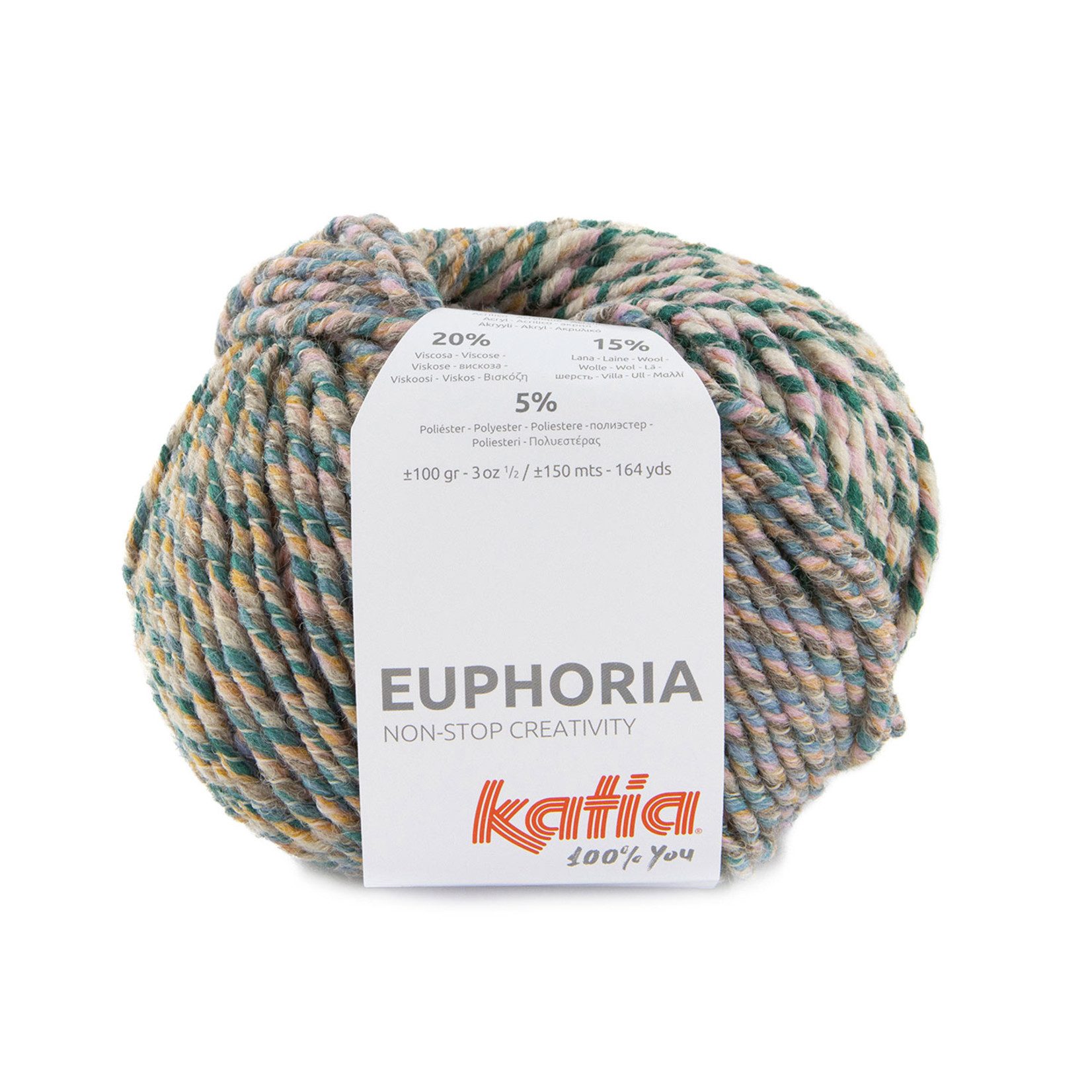 Katia Euphoria 504 Groenblauw-Kauwgom-Blauw