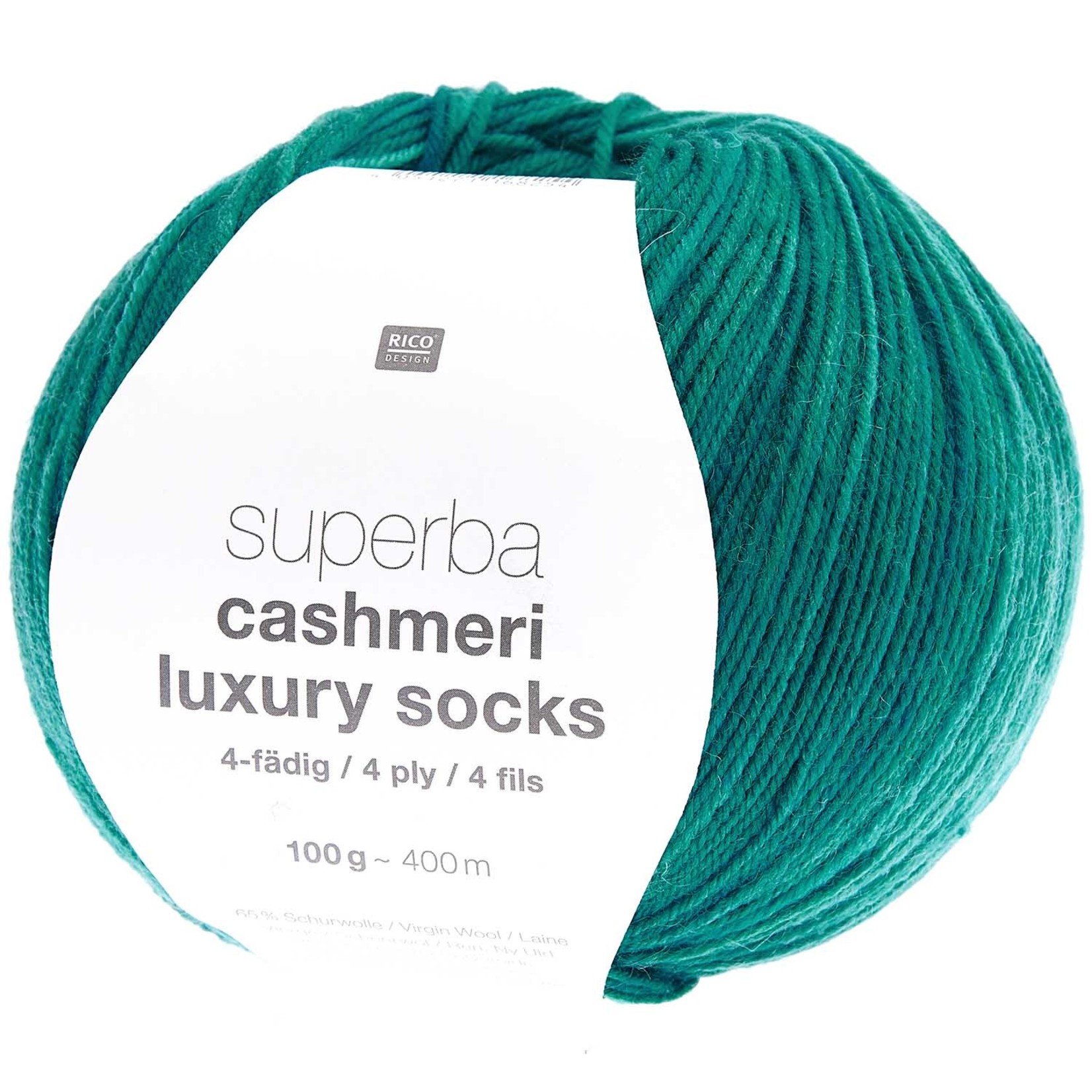 Rico Cashmeri Luxury Socks 18 Turquoise