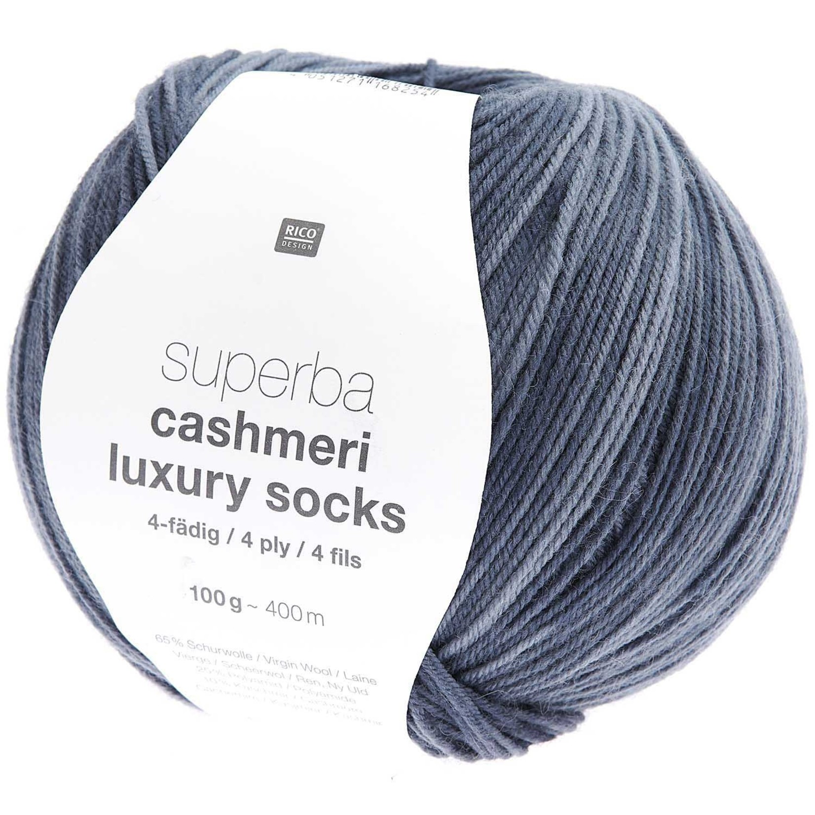 Rico Cashmeri Luxury Socks 19 Blauw