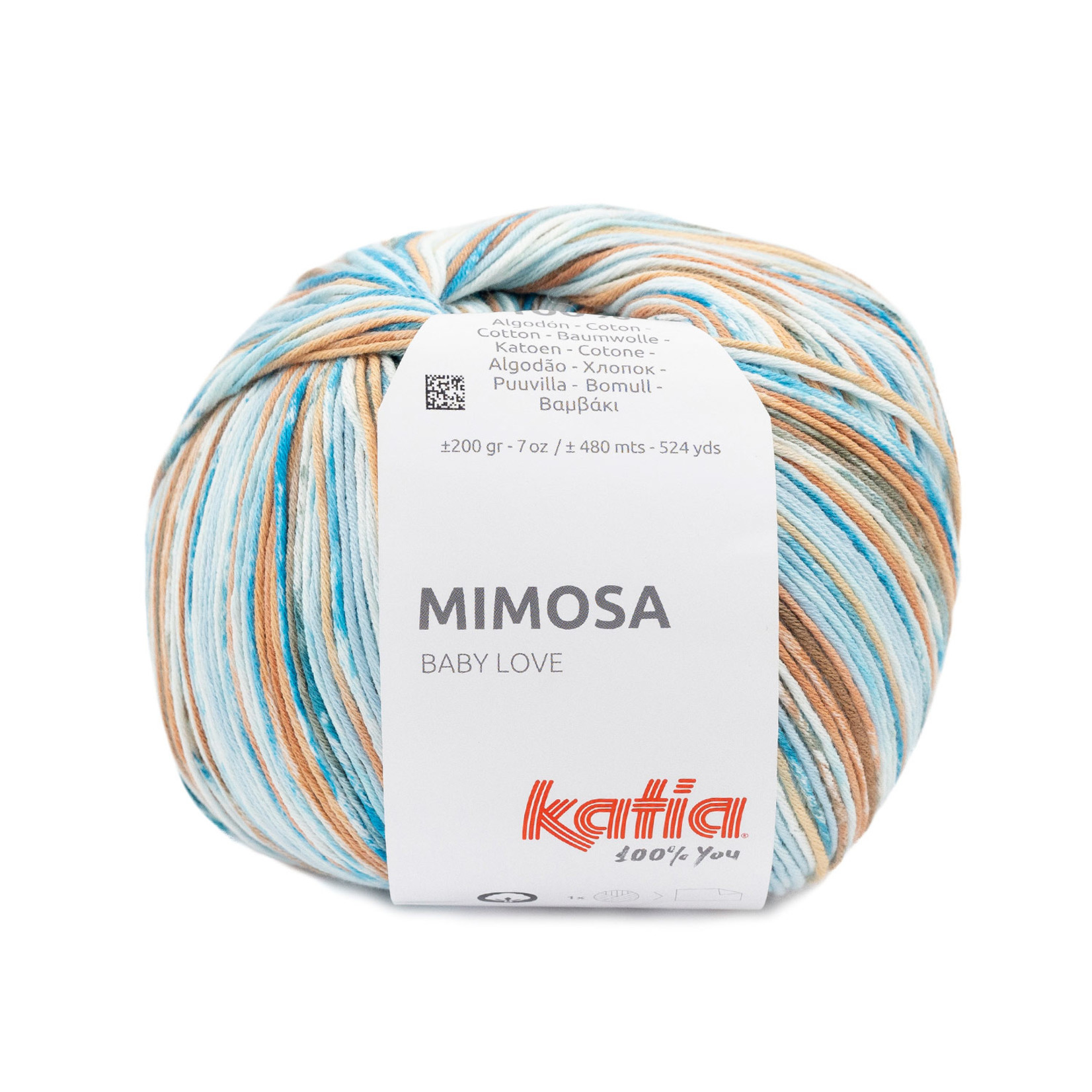 Katia Mimosa 311 Blauw-Zalmroze-Koperbruin