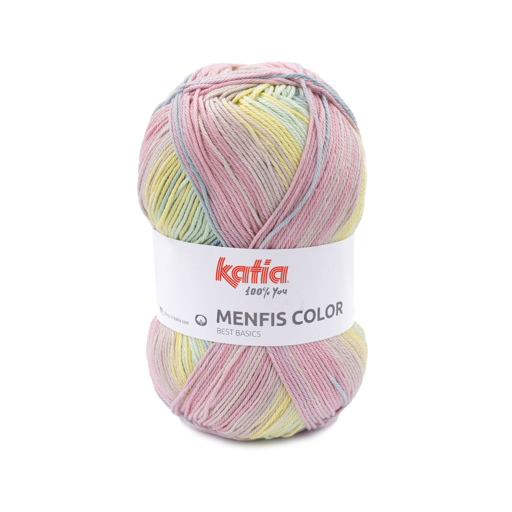 Katia Menfis Color 119 Pastelgeel-Pastelblauw-Lichtroze