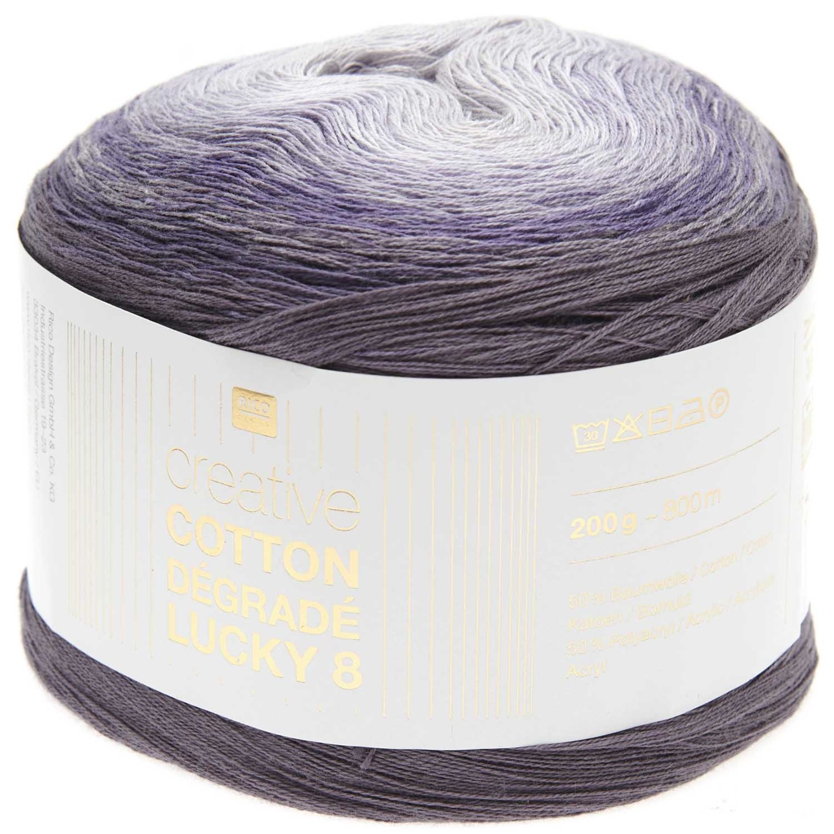 Rico Cotton Dégradé Lucky 8 Purple (016)