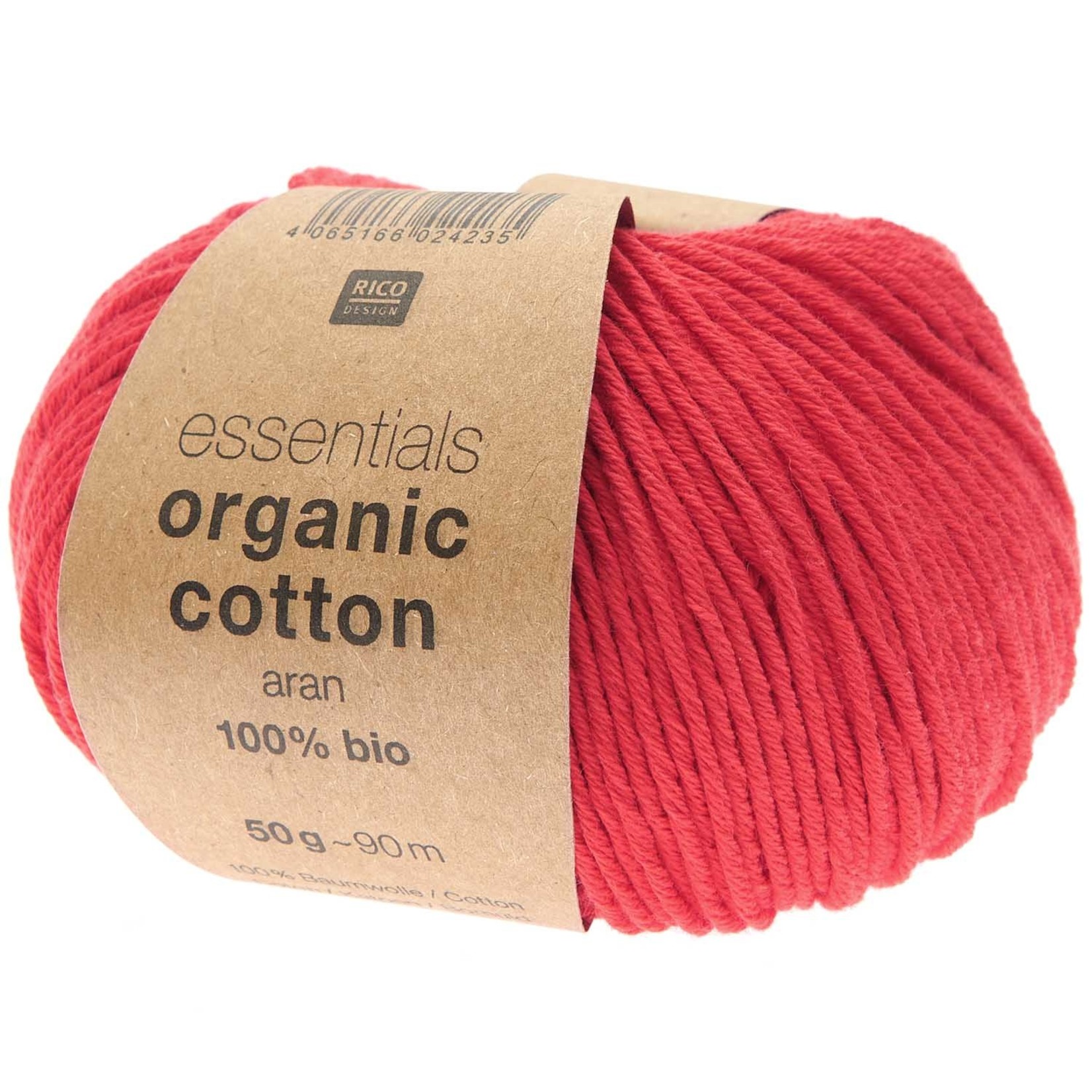 Rico Organic Cotton Aran 28 Strawberry