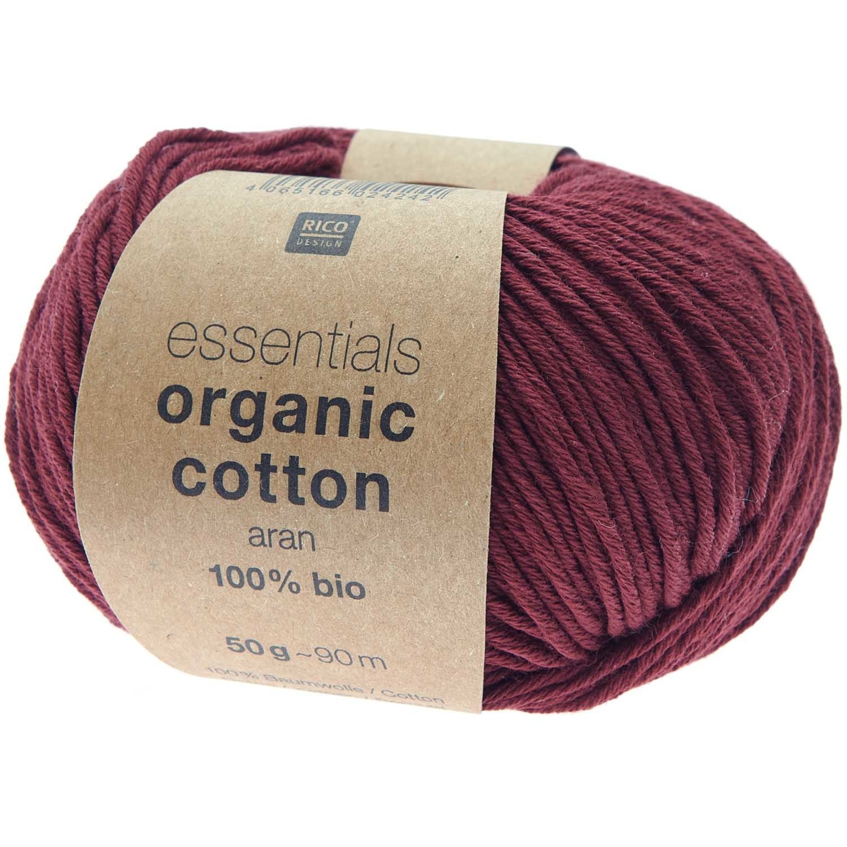 Rico Organic Cotton Aran 29 Wine Red