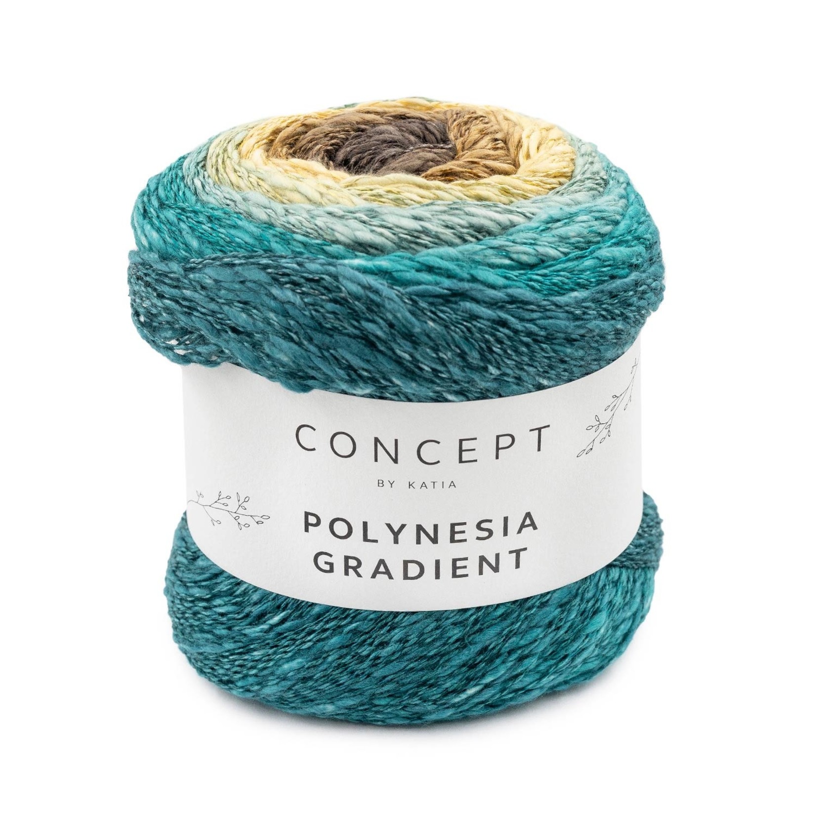 Katia Polynesia Gradient 304 Groenblauw-Pastelgeel-Bruin