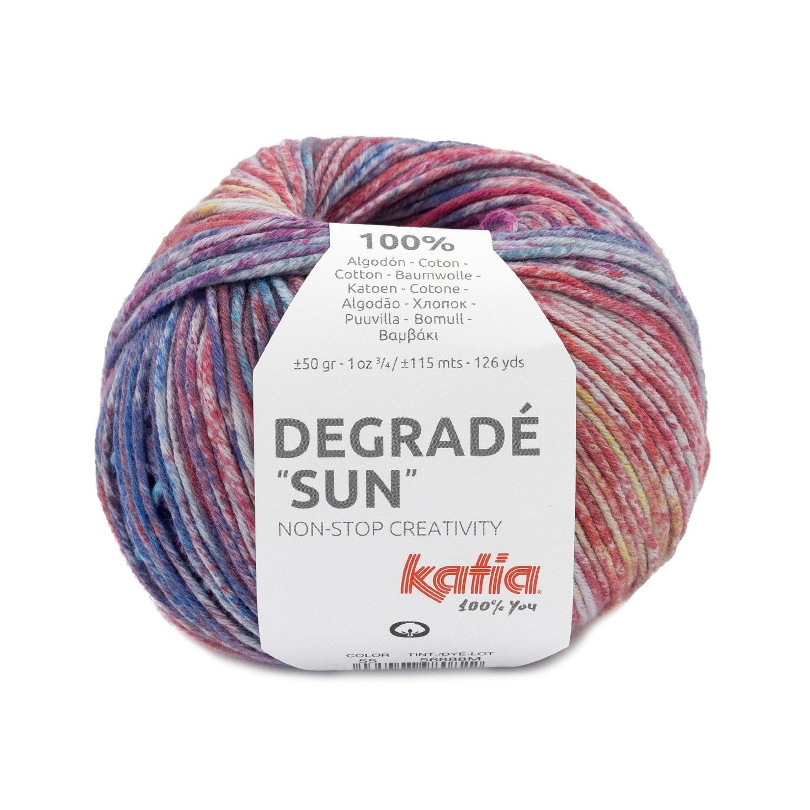 Katia Degradé Sun 55 Rood-Fuchsia-Blauw
