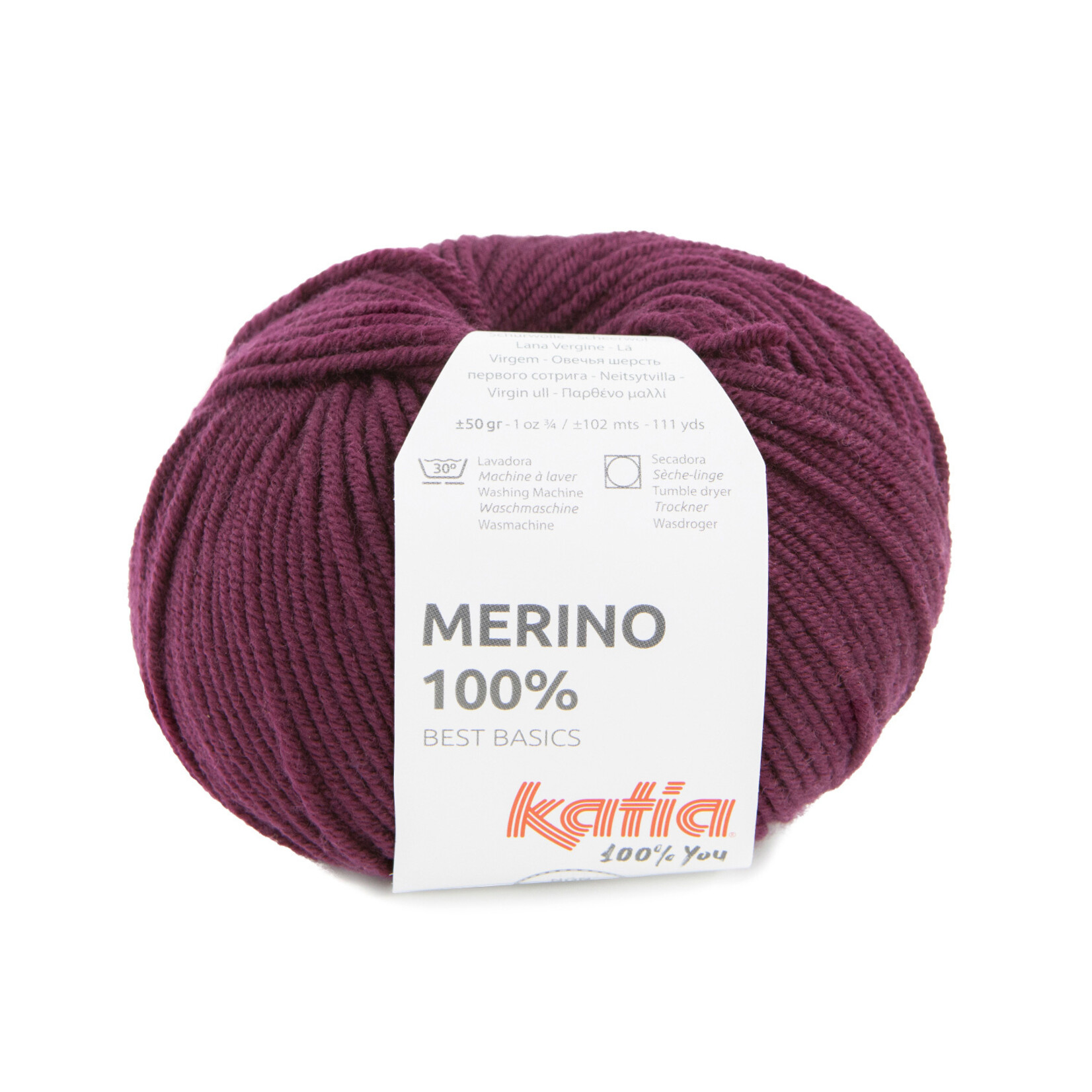 Katia Merino 100%  25 Bordeaux