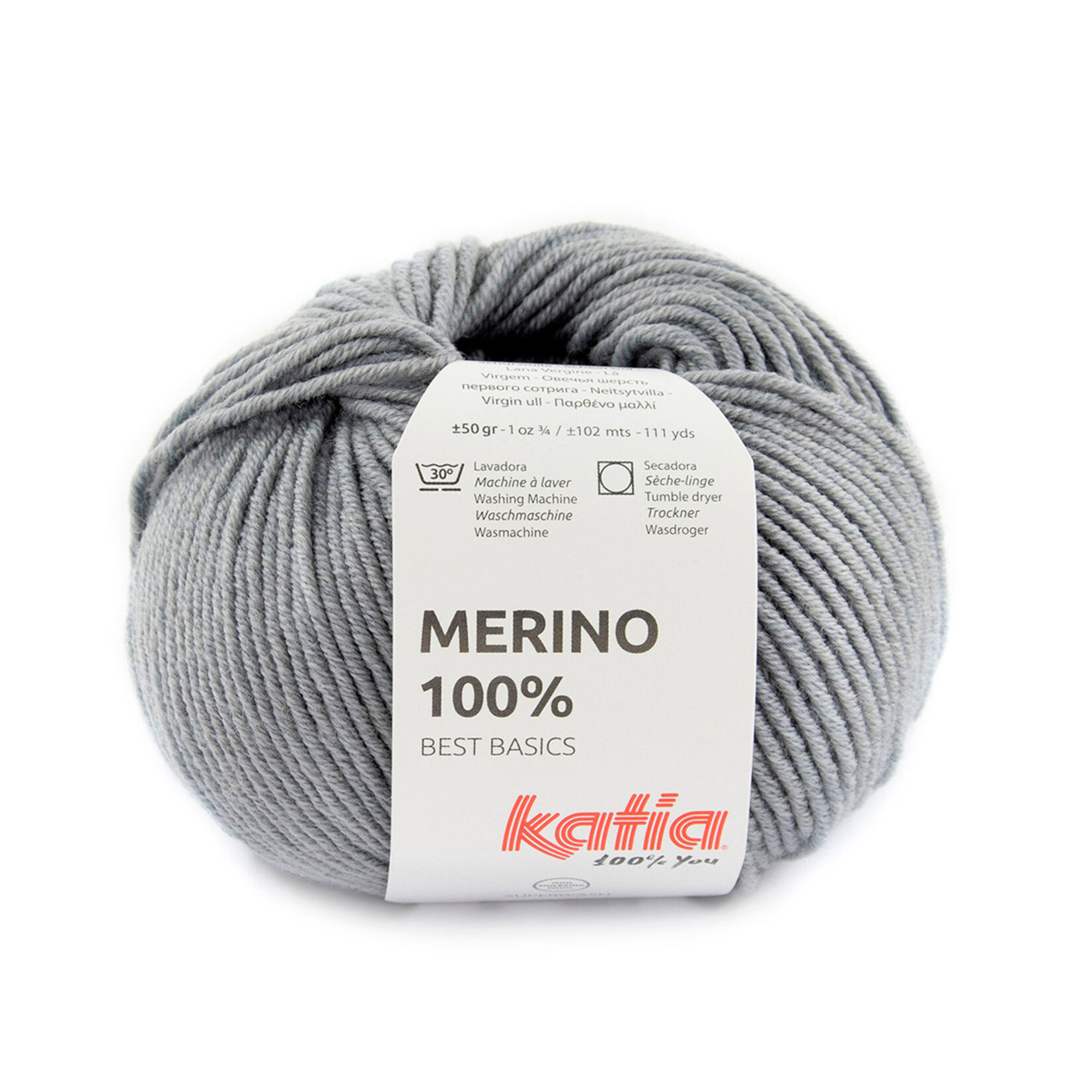 Katia Merino 100% 90 Grijs