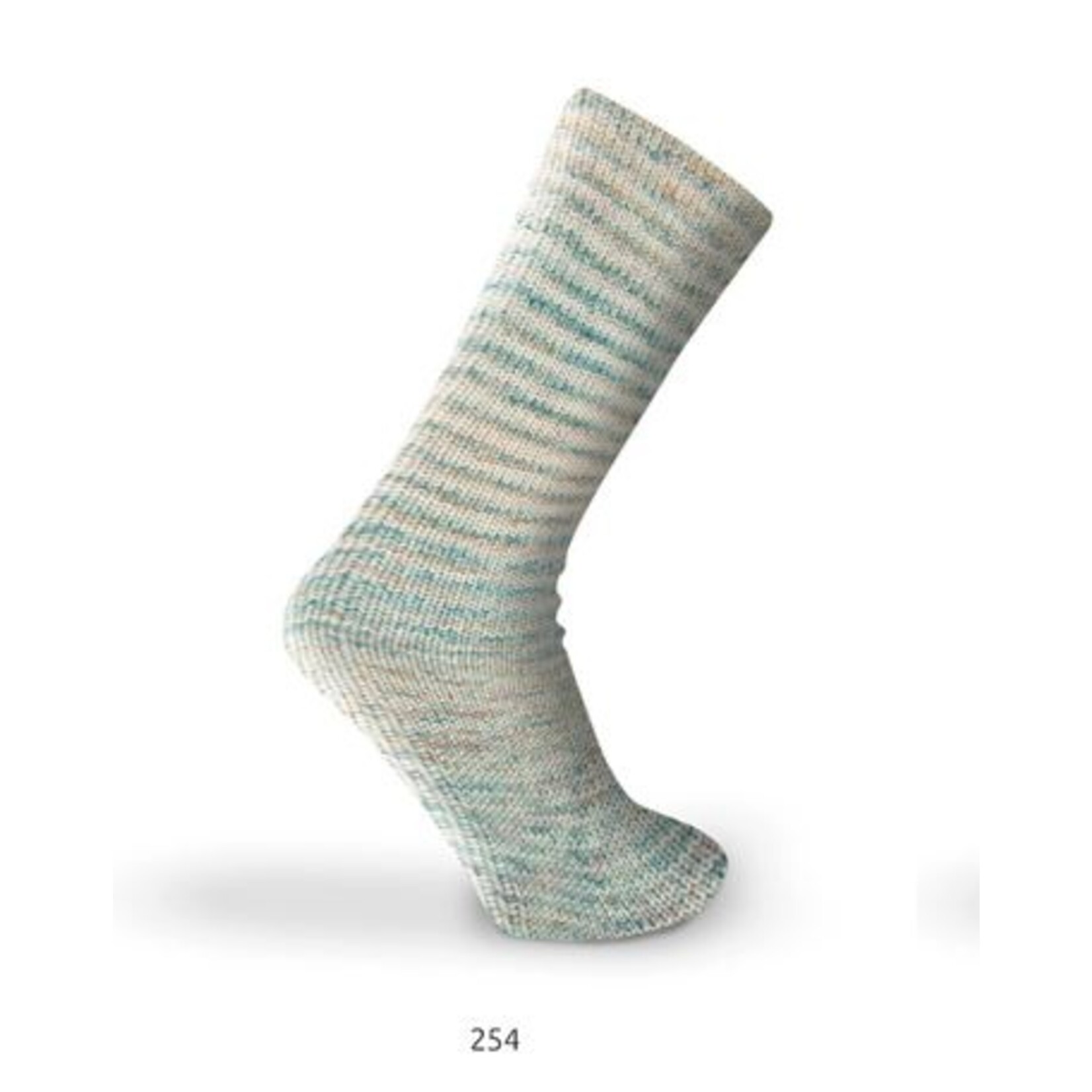Katia Lumi Socks 254 Blauw-Bruin-Oker
