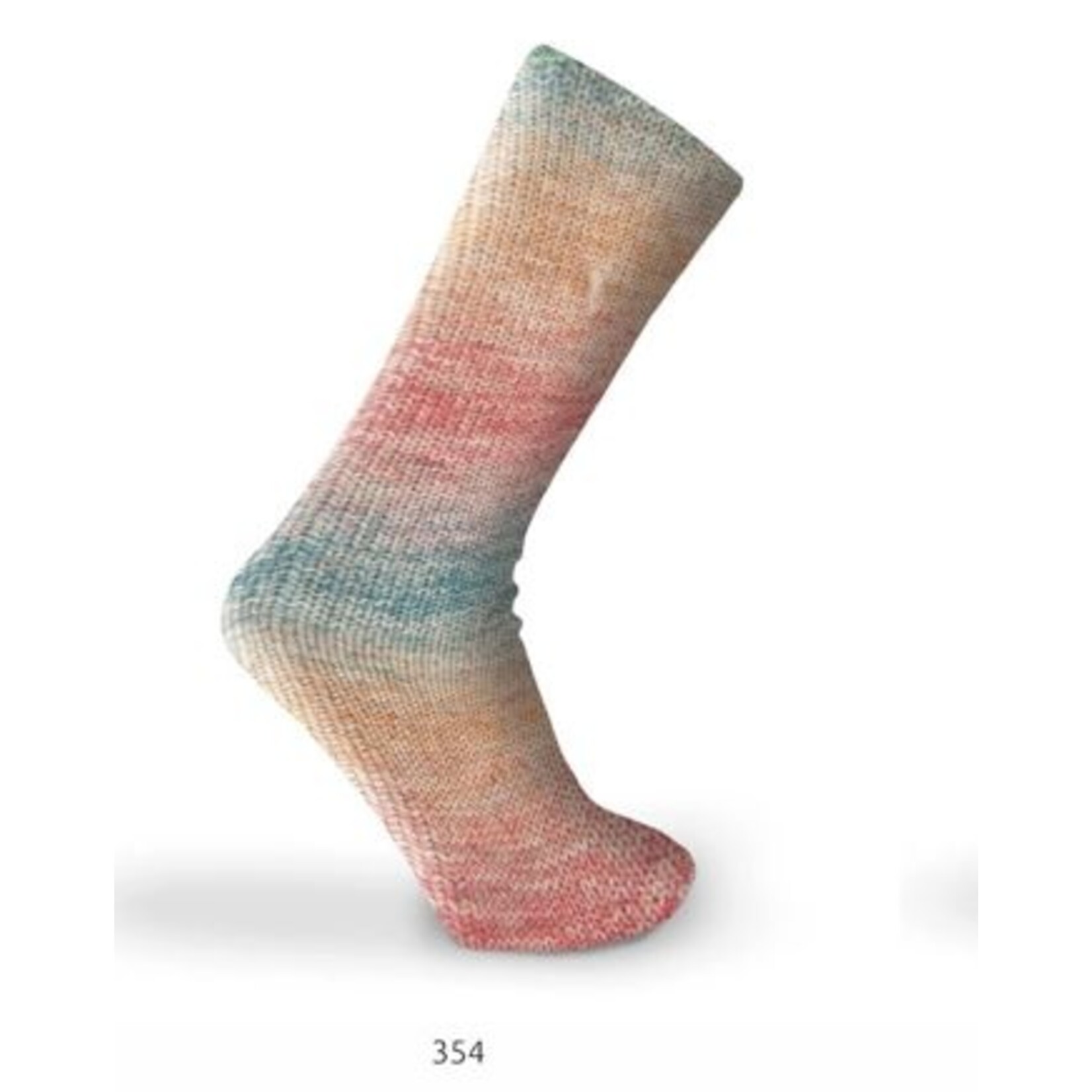 Katia Kaisla Socks 354 Oranje-Rood-Groenblauw