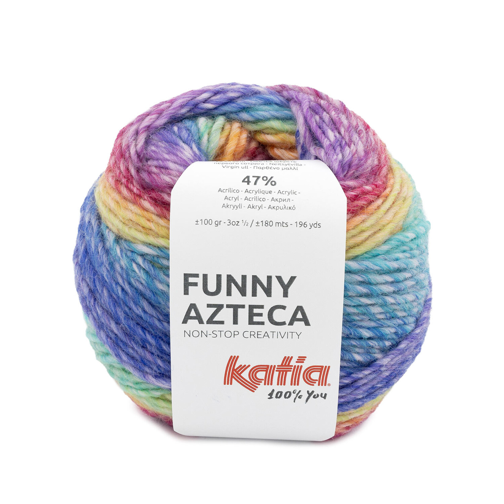 Katia Funny Azteca 204 Turquoise-Fuchsia