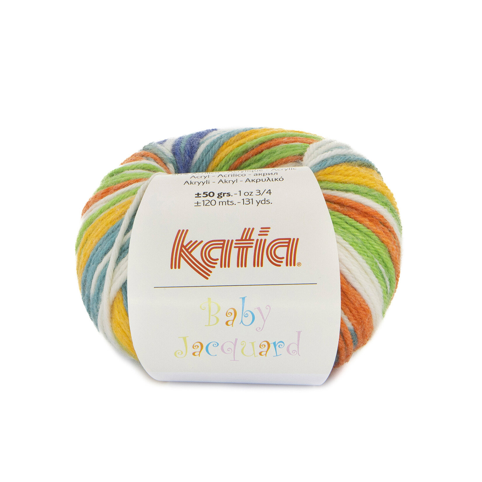 Katia Baby Jacquard 99 Blauw-Groen-Oranje