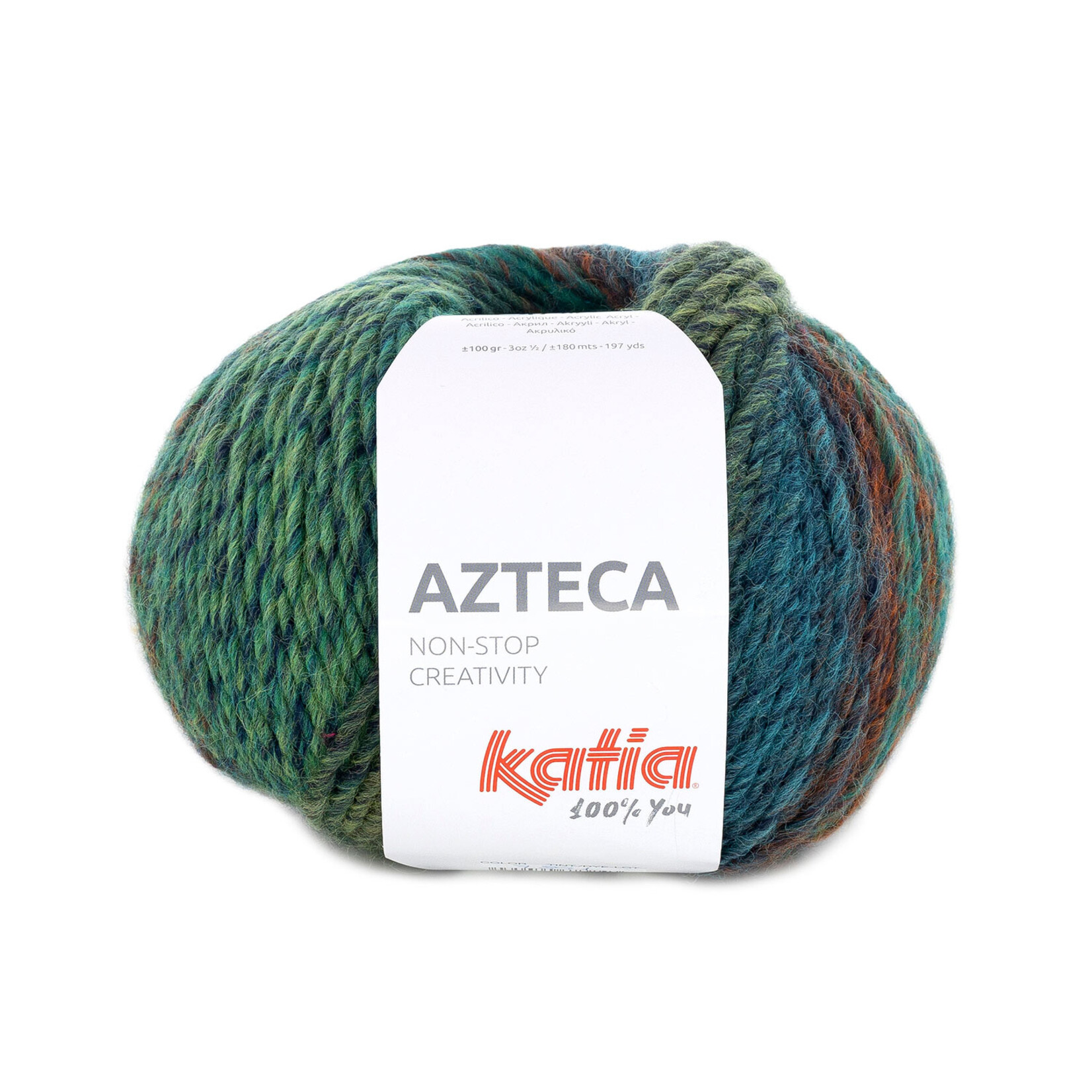 Katia Azteca 7891 Smaragdgroen-Wijnrood