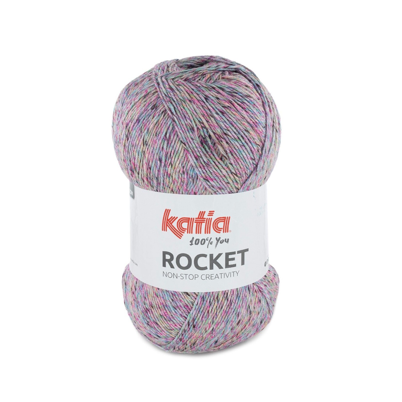 Katia Rocket 311 Kauwgomroze-Groen-Waterblauw