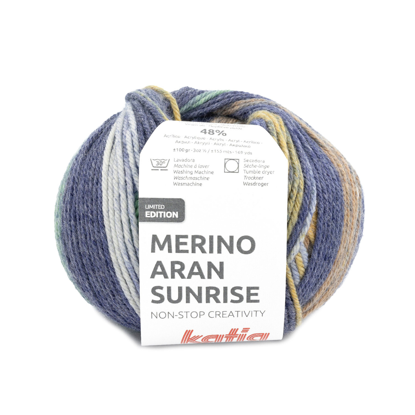 Katia Merino Aran Sunrise 307 Blauw-Groen-Oker