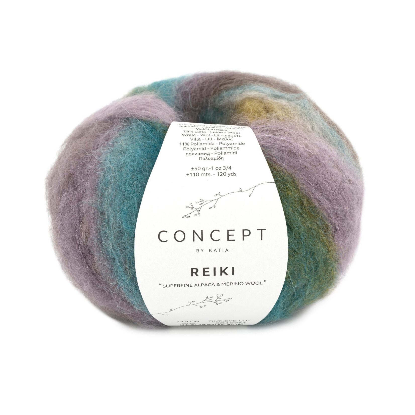 Katia Reiki  202 Groenblauw-Lila-Beige-Oker