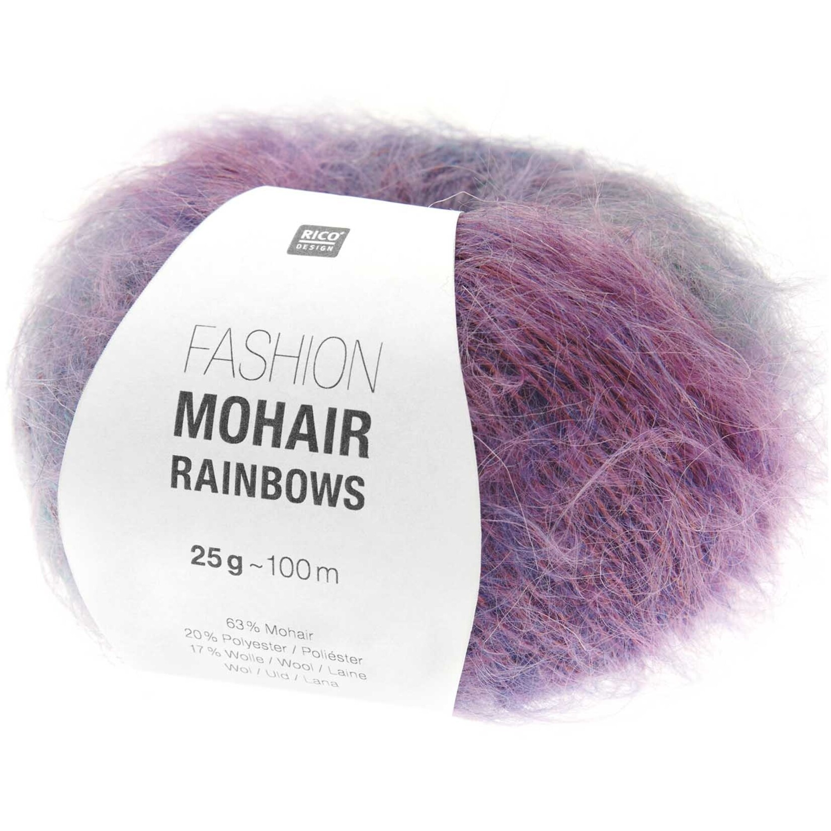 Rico Mohair Rainbows 3 Flower