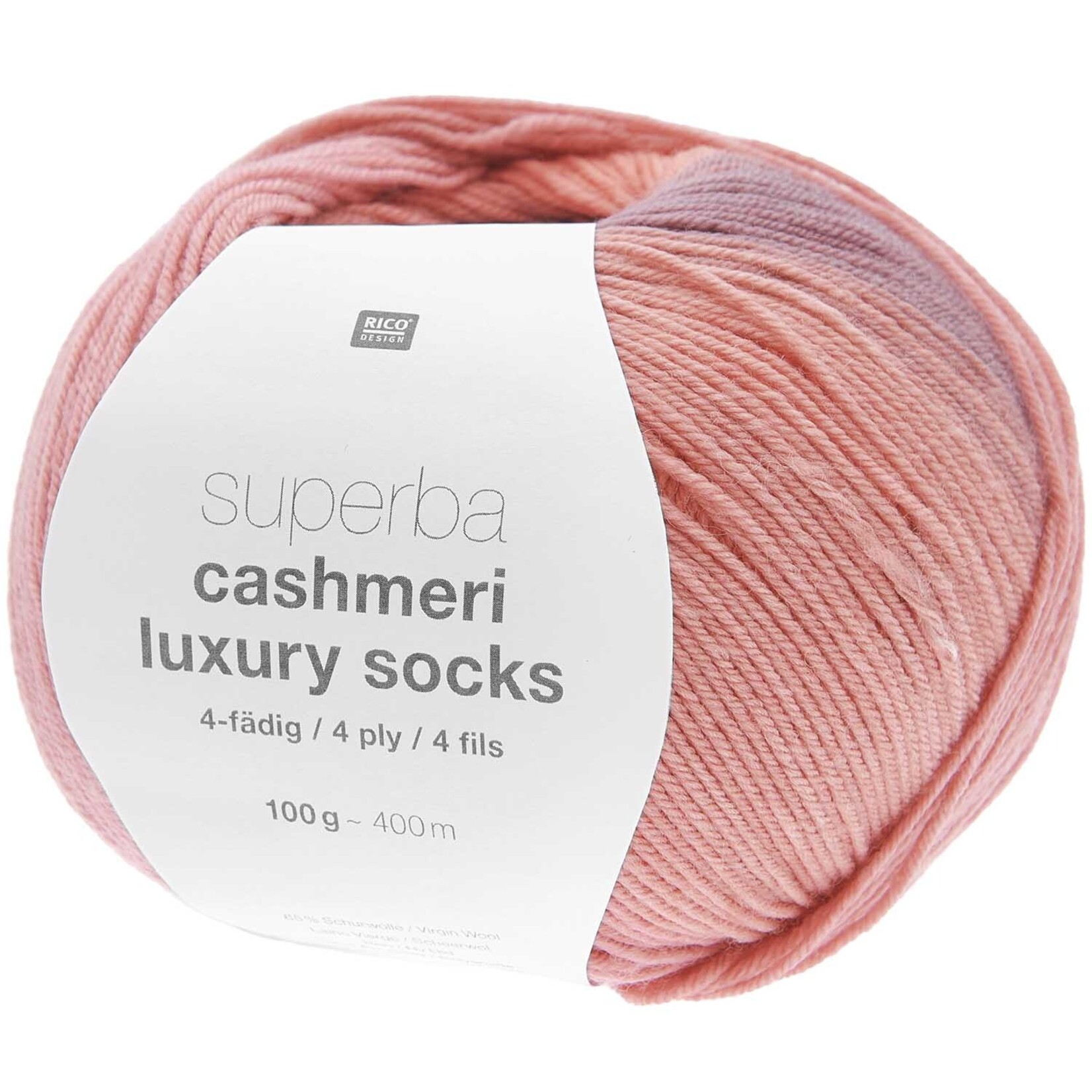 Rico Cashmeri Luxury Socks 24 Pink Degradé