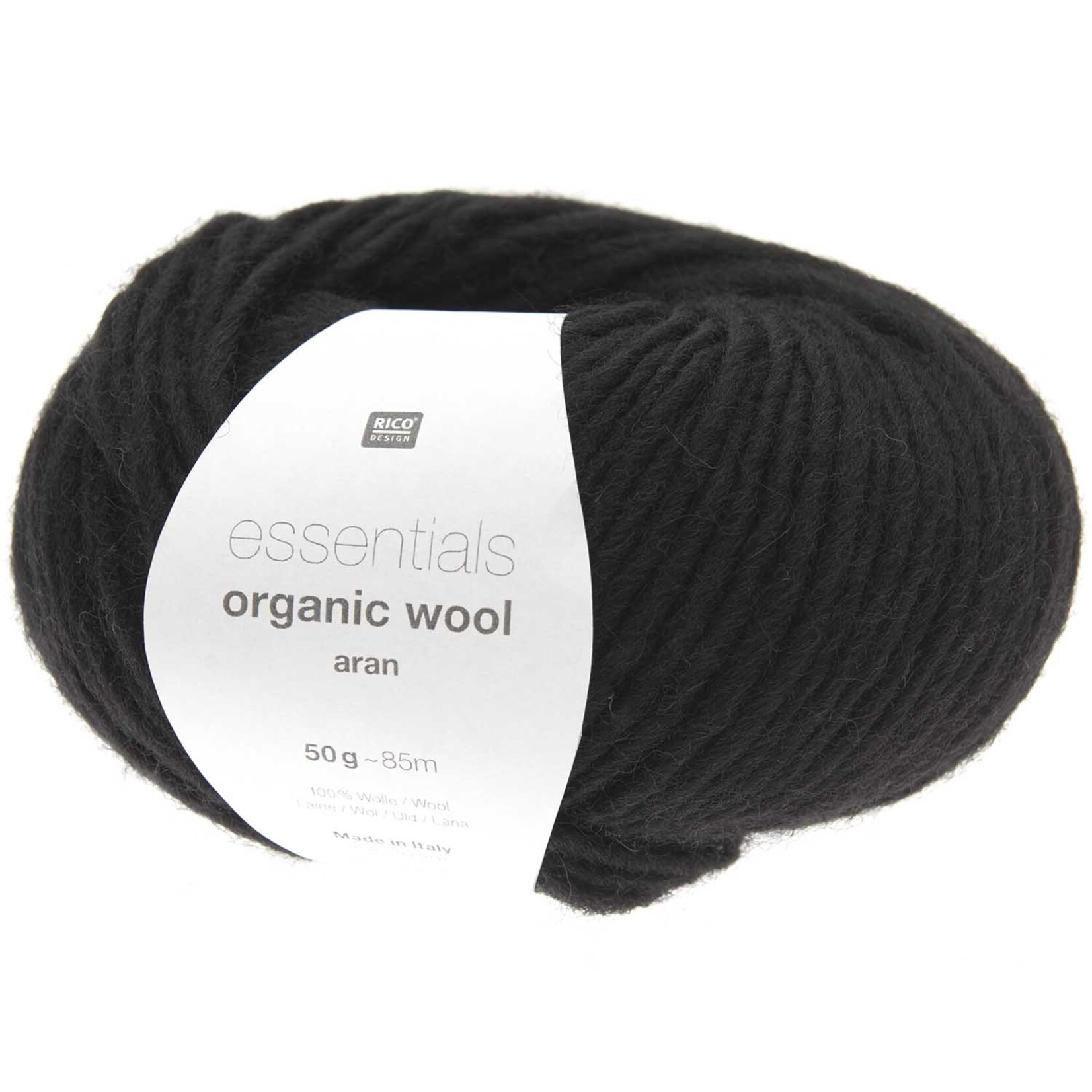 Rico Organic Wool Aran 6 Black