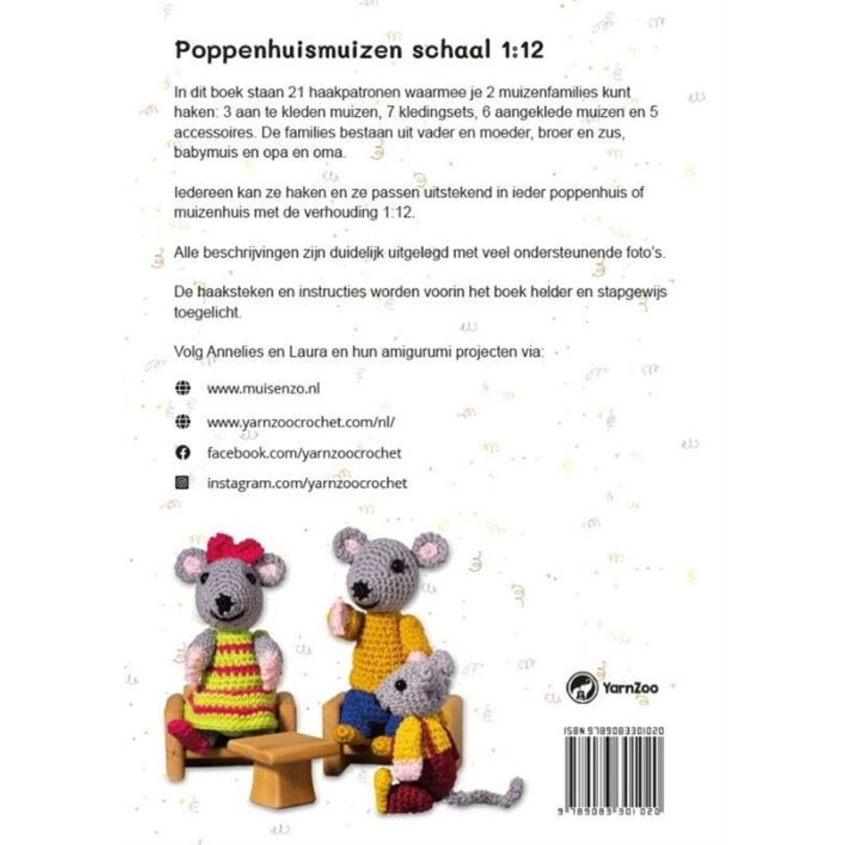 YarnZoo Haakboek Familie Muis voor het poppenhuis