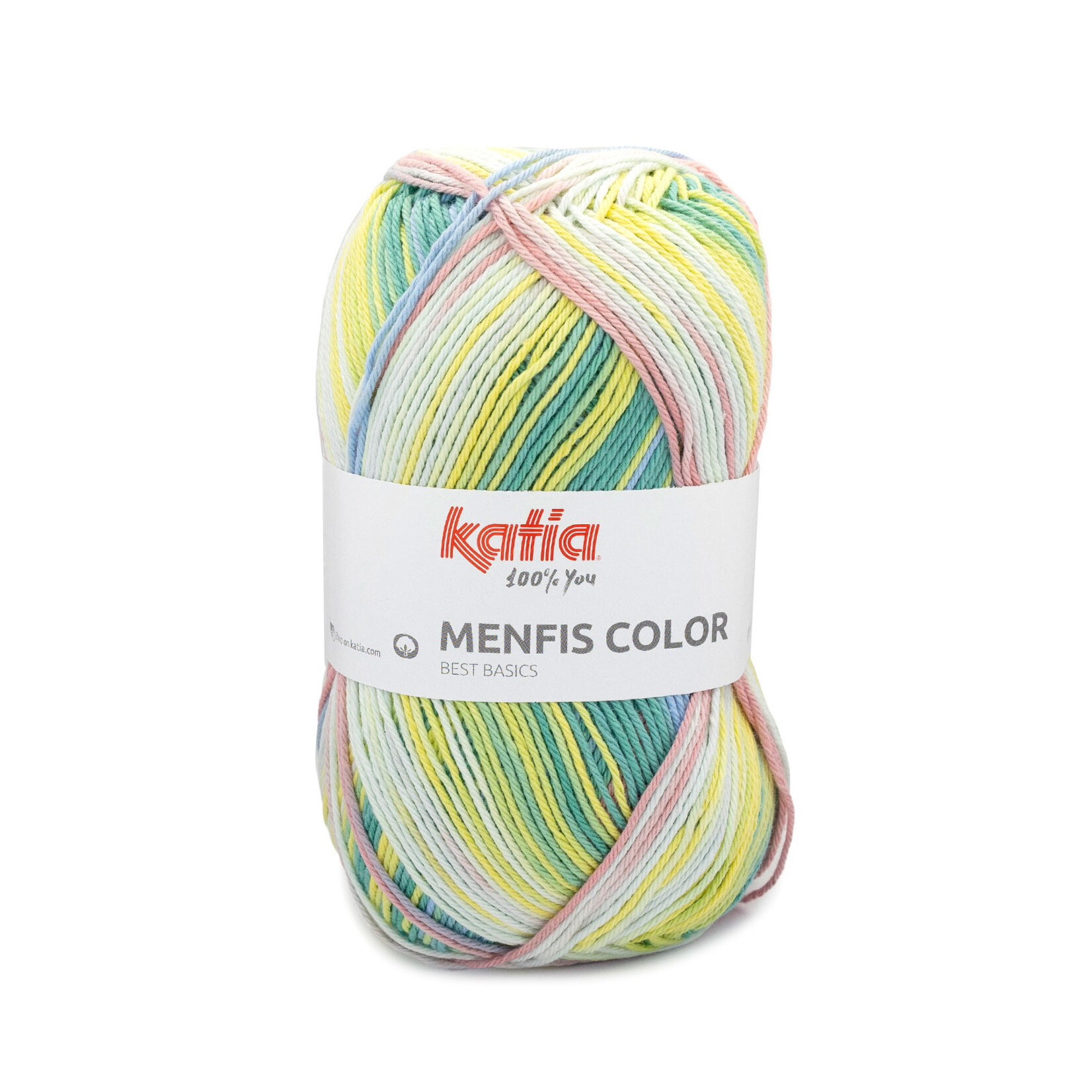 Katia Menfis Color 122 Koraal-Groen-Geel-Blauw