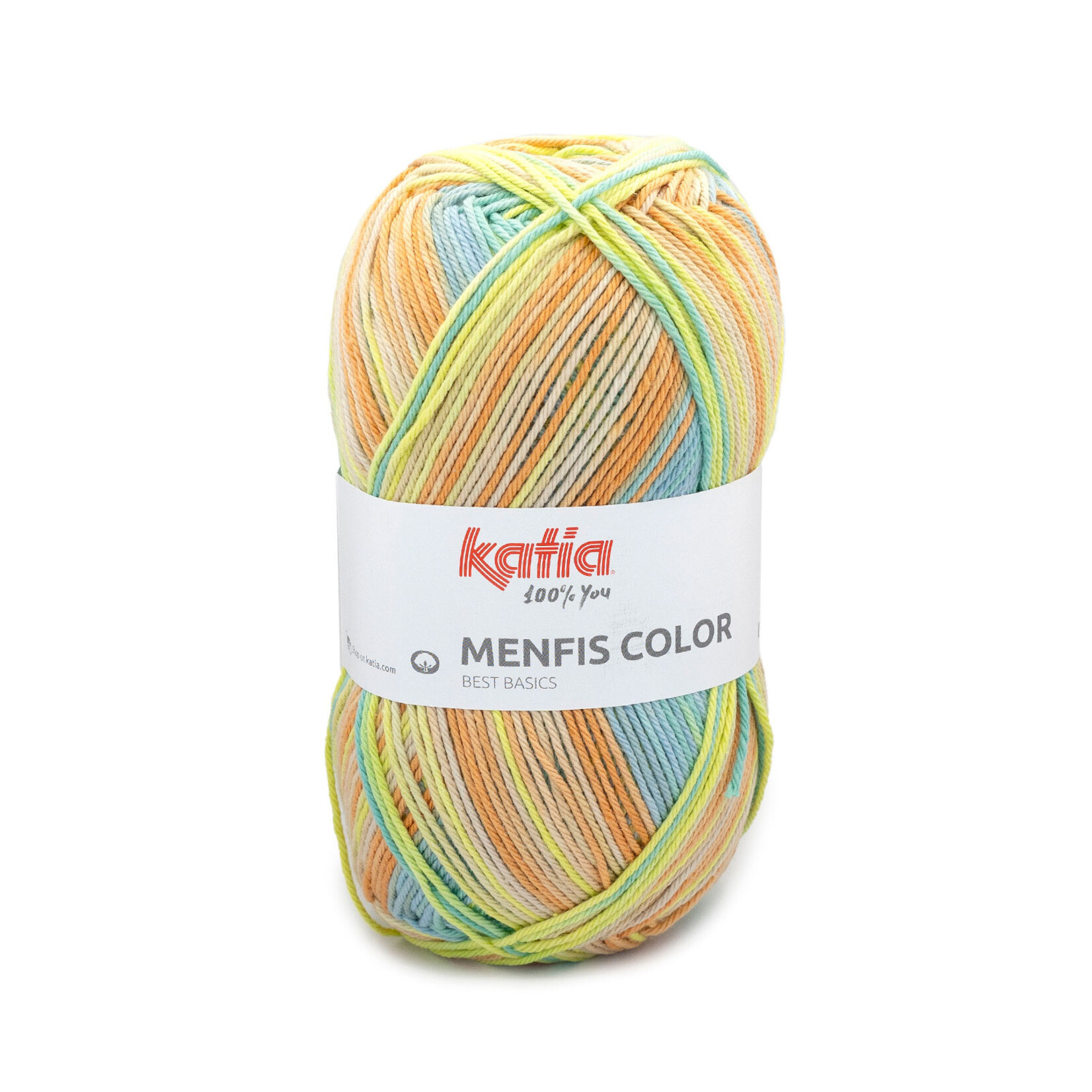 Katia Menfis Color 123 Oranje-Beige-Pastel geel-Groen