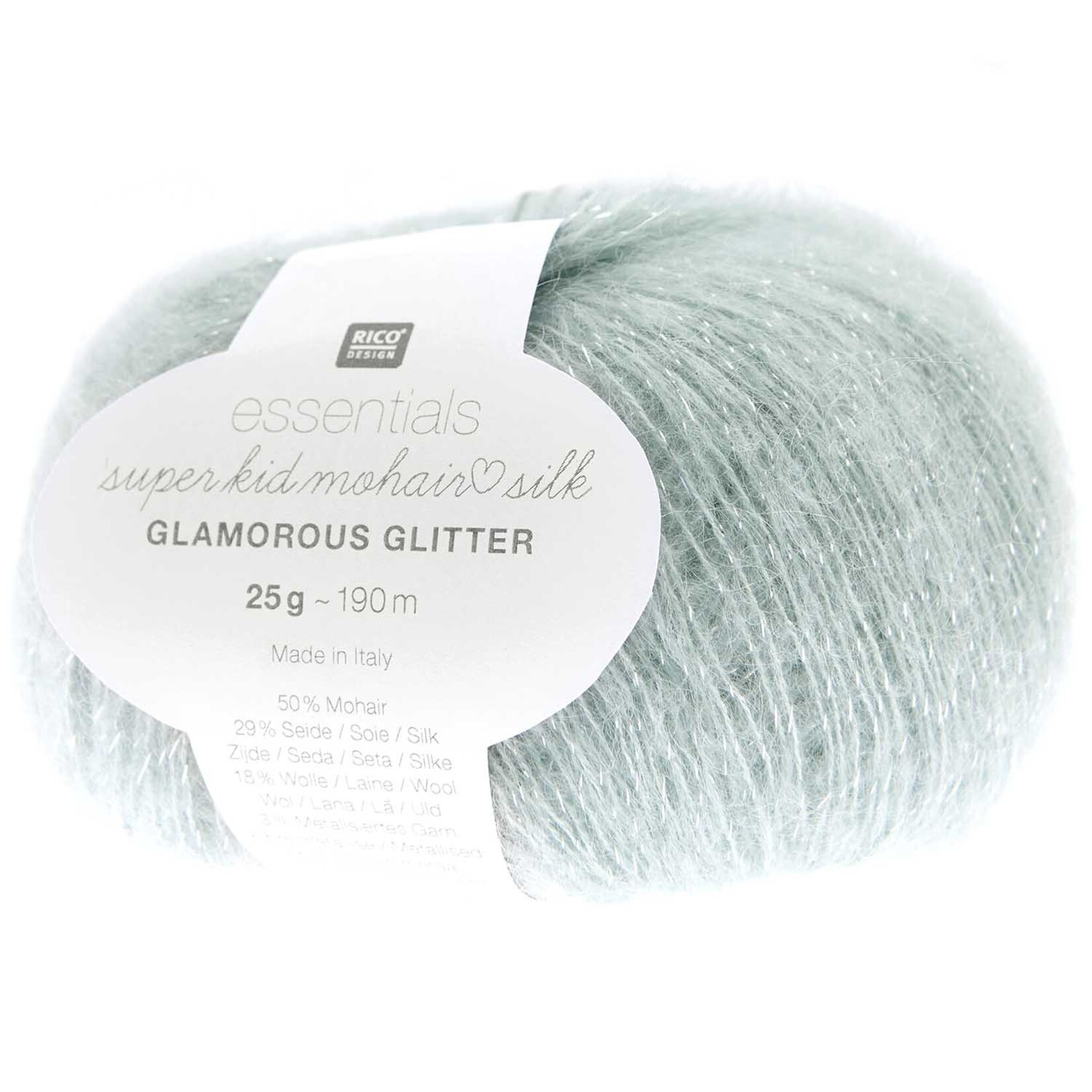 Rico Super Kid Mohair Loves Silk Glamorous Glitter 5 Aqua