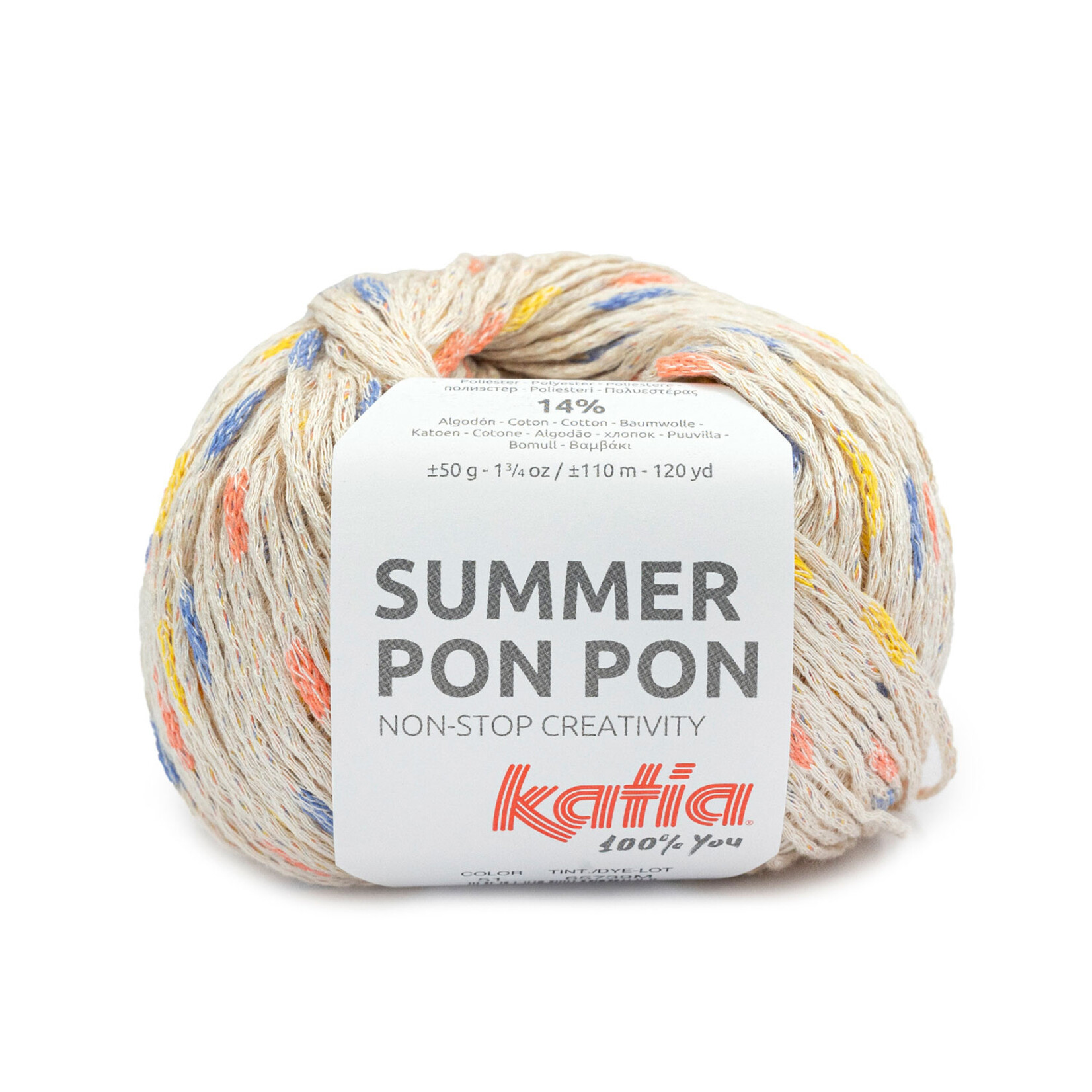 Katia Summer Pon Pon 51 Beige-Geel-Oranje