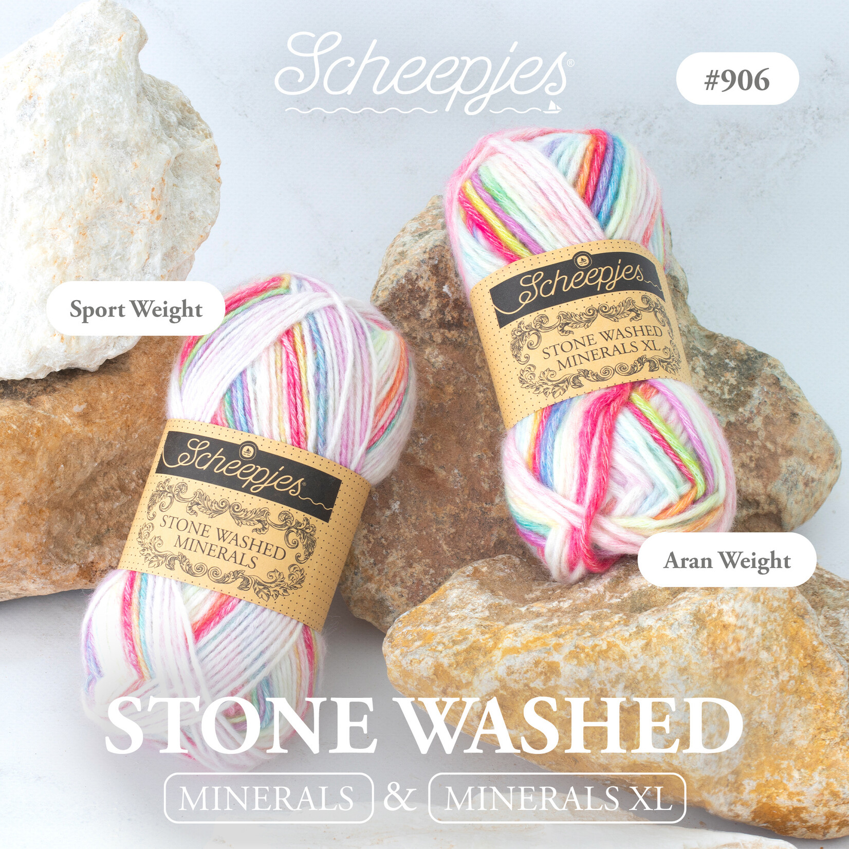 Scheepjes Stone Washed Minerals 906 Opal Ocean