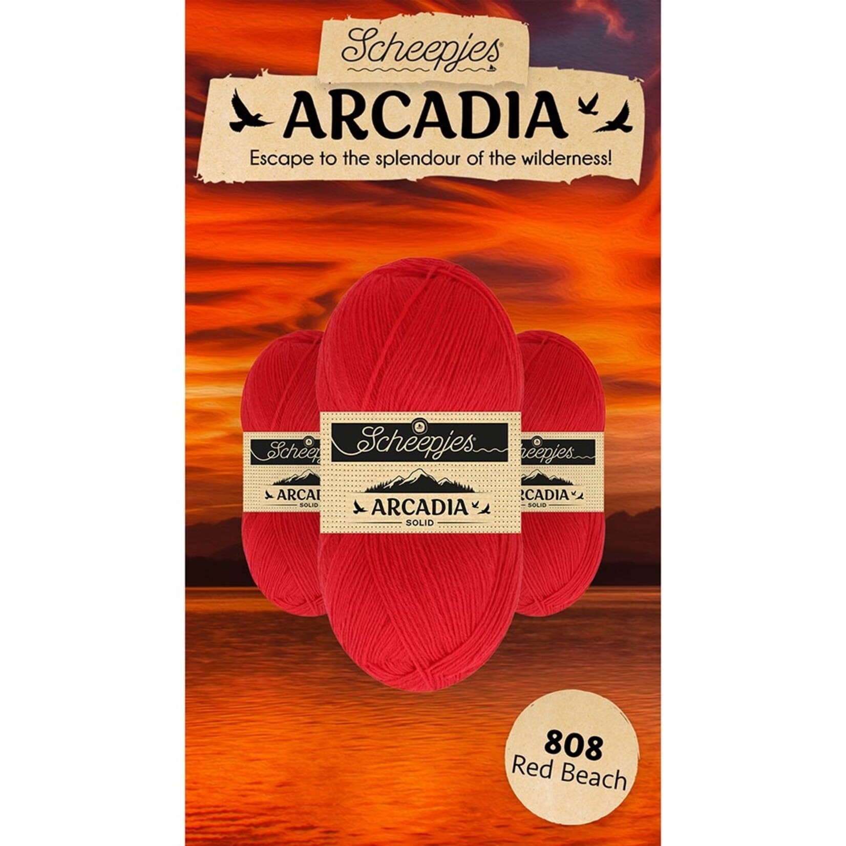 Scheepjes Arcadia Solid 808 Red Beach