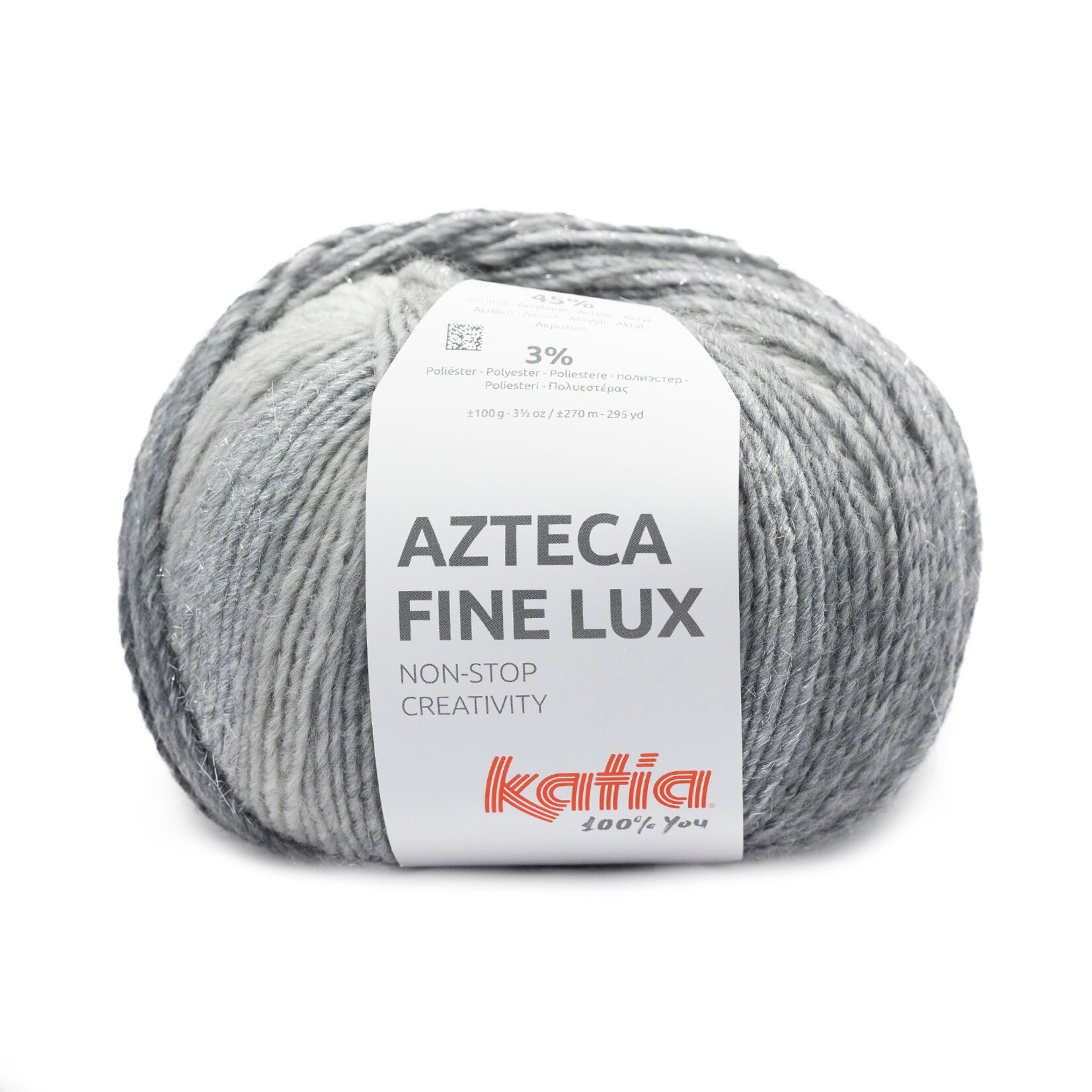 Katia Azteca Fine Lux 417 Grijs-Zilver-Zwart
