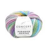 Katia Paradise Merino 500 Ecru-Groen-Blauw-Geel