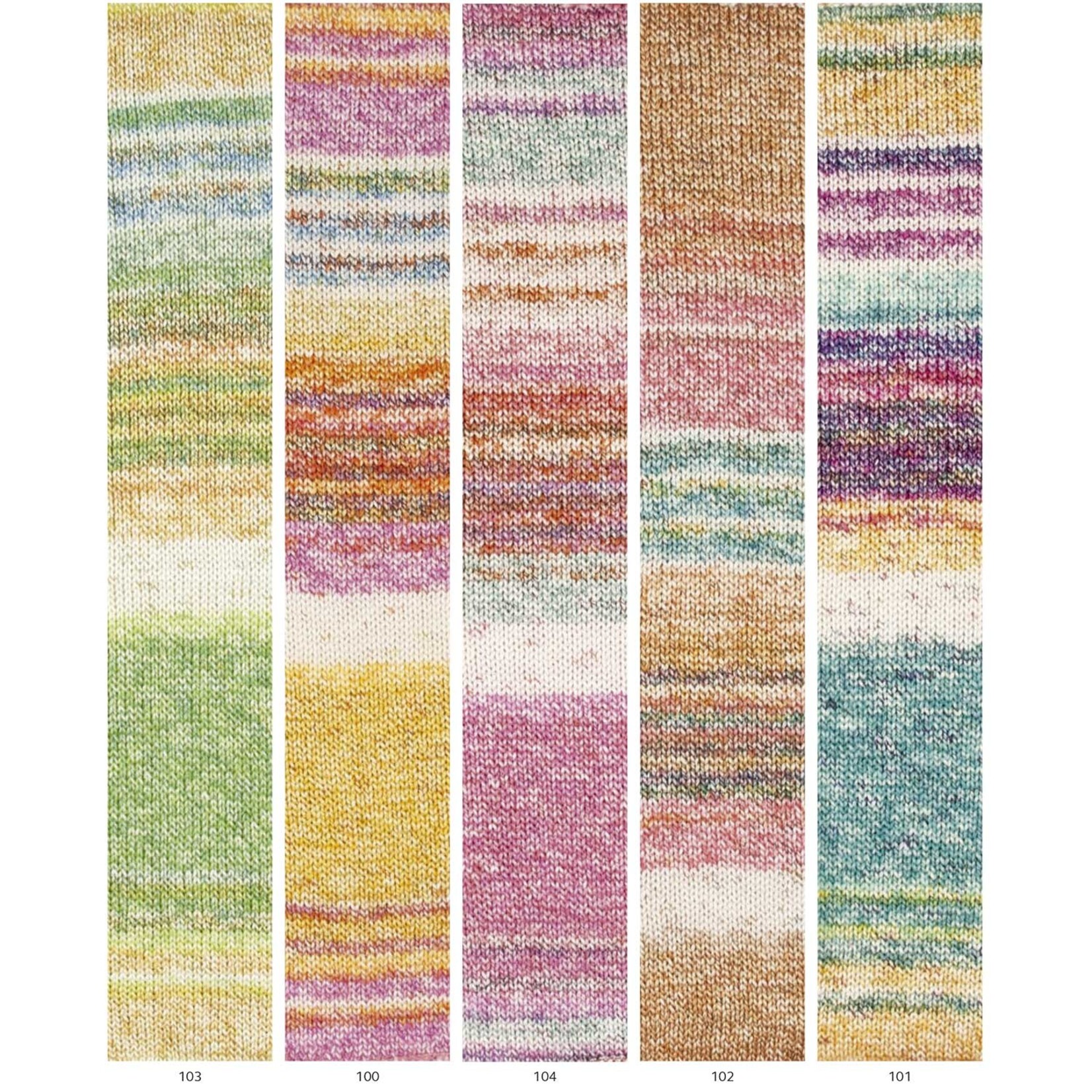 Katia Wabi-Sabi 100 Oker-Fuchsia-Groen-Oranje