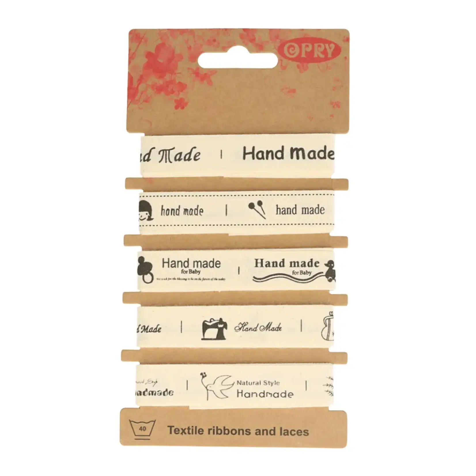 Scheepjes Band Handmade 15 mm ecru-zwart