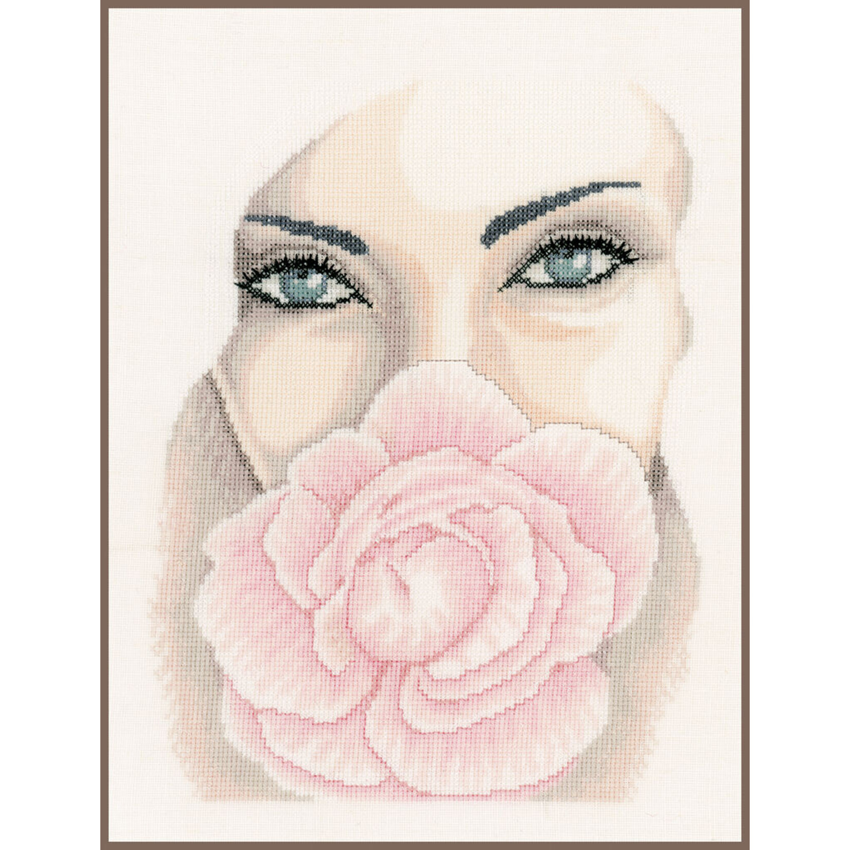 Lanarte Kruisjessteekpakket met telpatroon van Lanarte,Romance, Floating