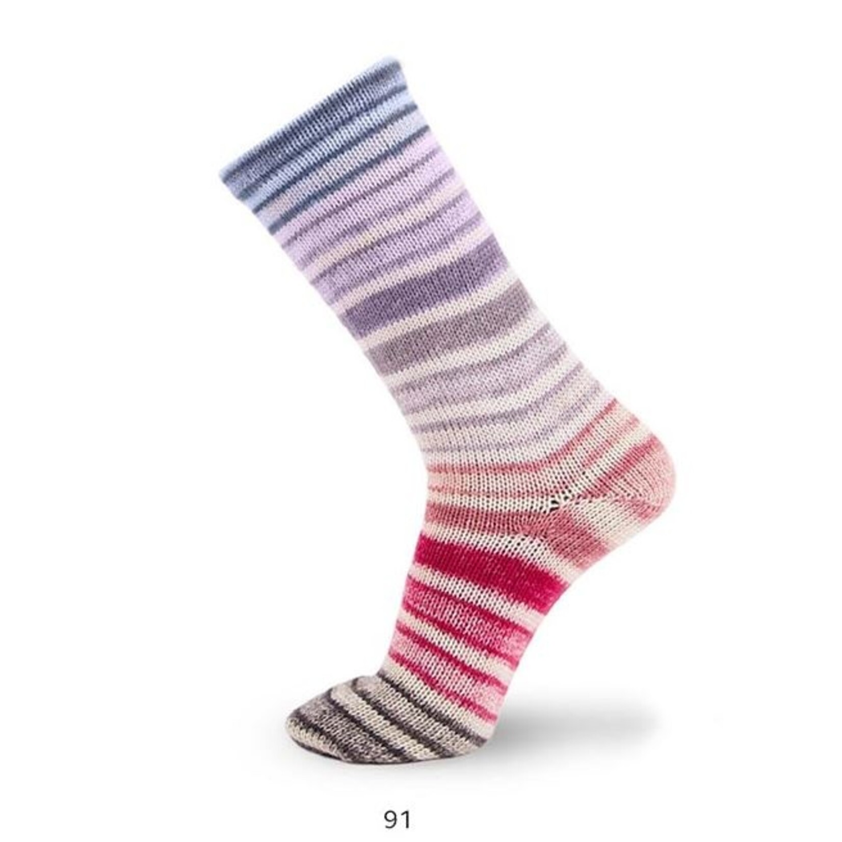 Katia Infinity Symmetric Socks 91 Bruin-Fuchsia-Paars