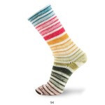 Katia Infinity Symmetric Socks 94  Bruin-Groen-Geel-Aardbei-Turquoise