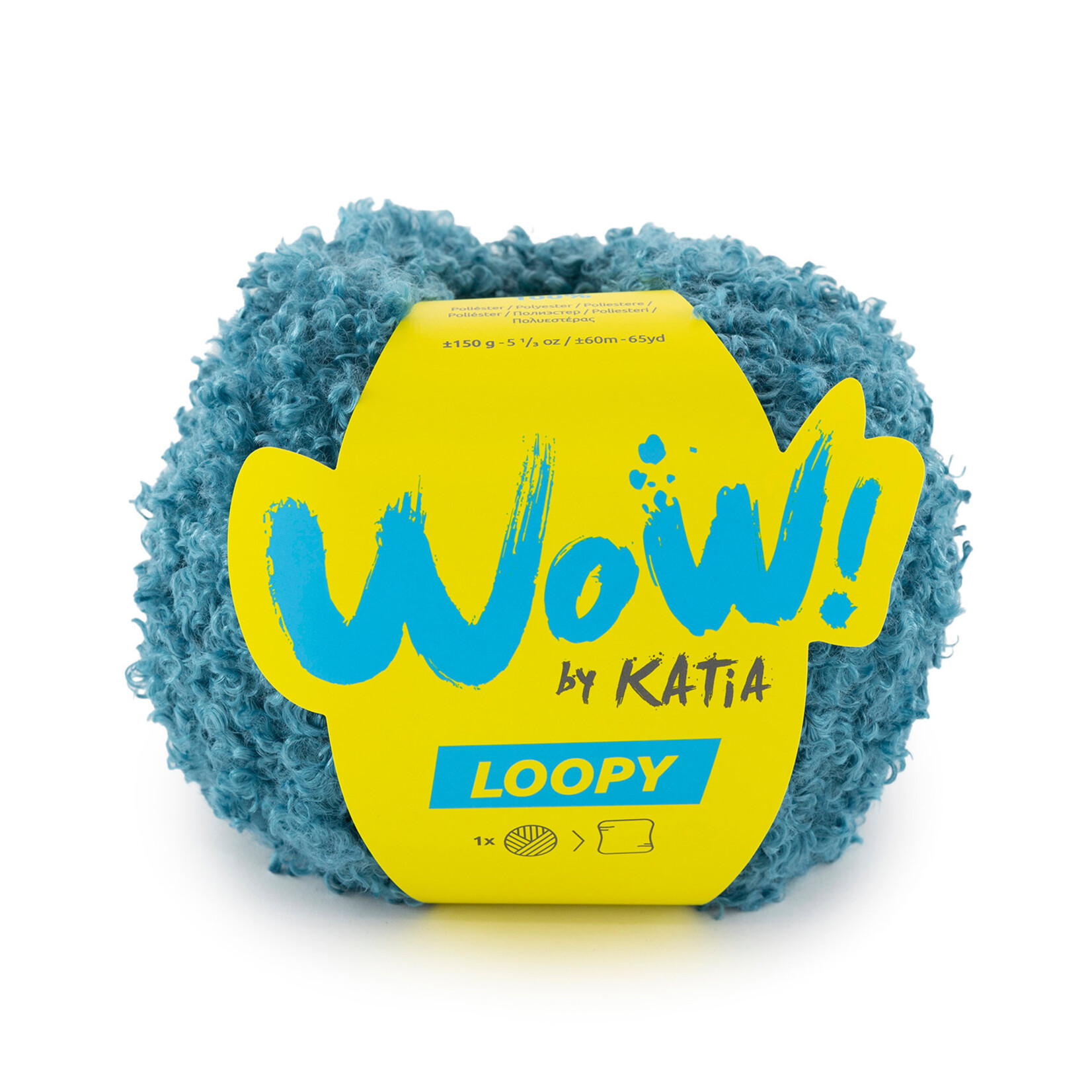 Katia  WOW Loopy 164 Eendblauw