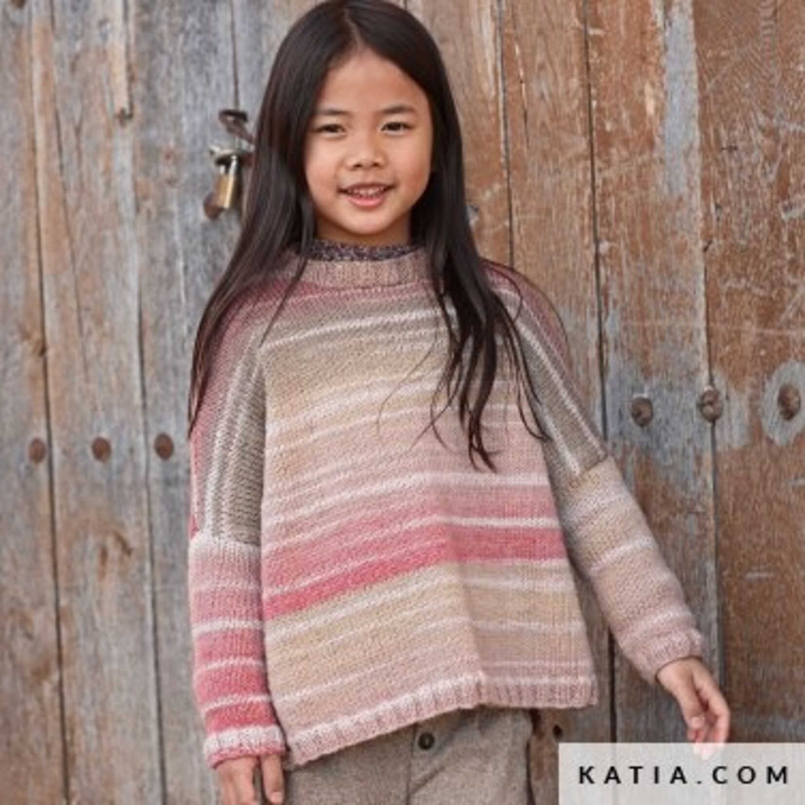 Katia Azteca Fine Lux 418 Kauwgomroze-Paars