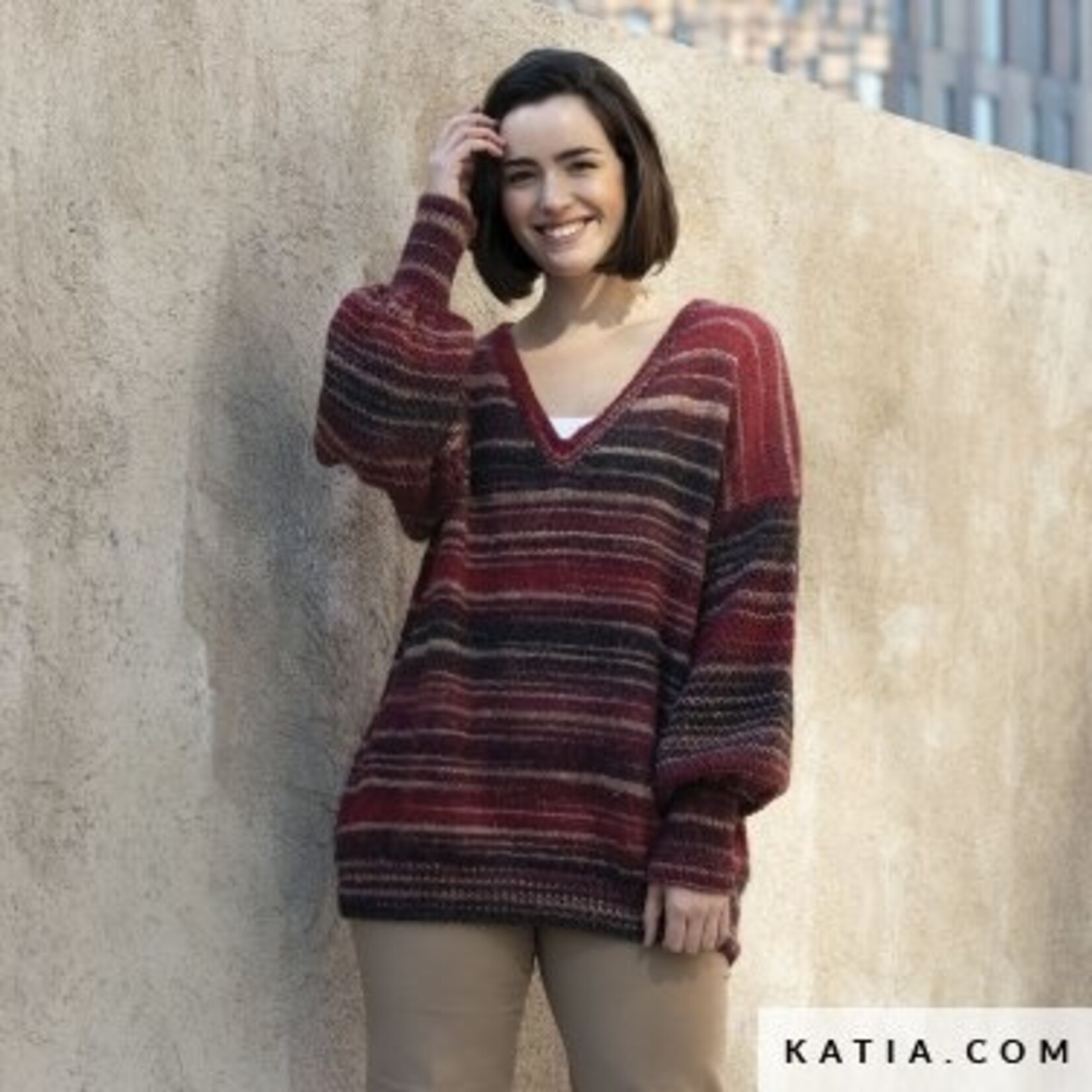 Katia Azteca Fine Lux 418 Kauwgomroze-Paars