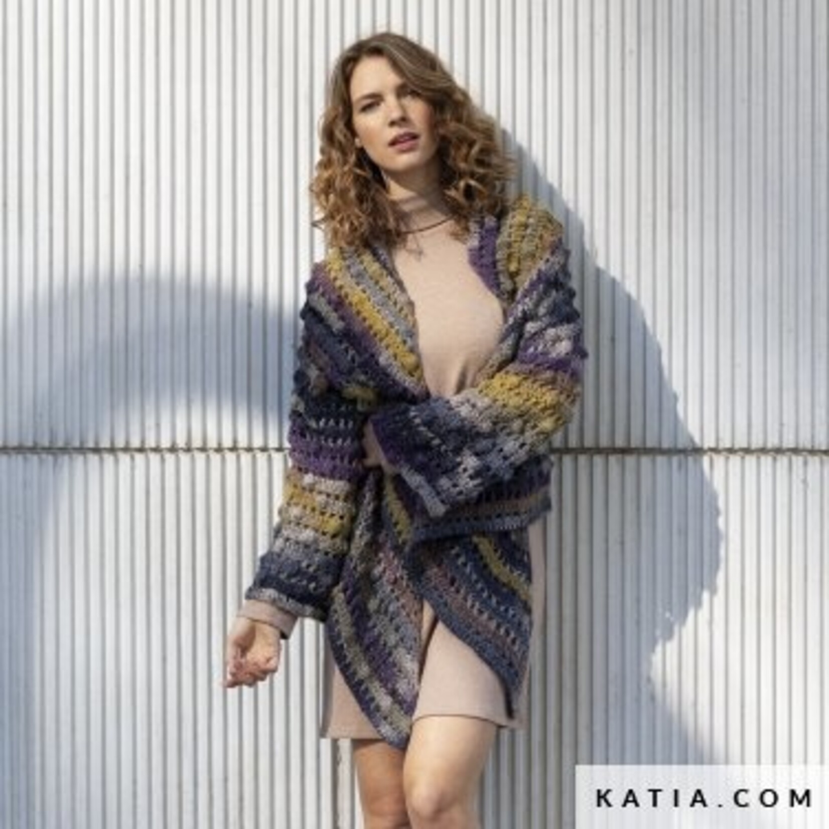 Katia Azteca Fine Lux 418 Kauwgomroze-Paars