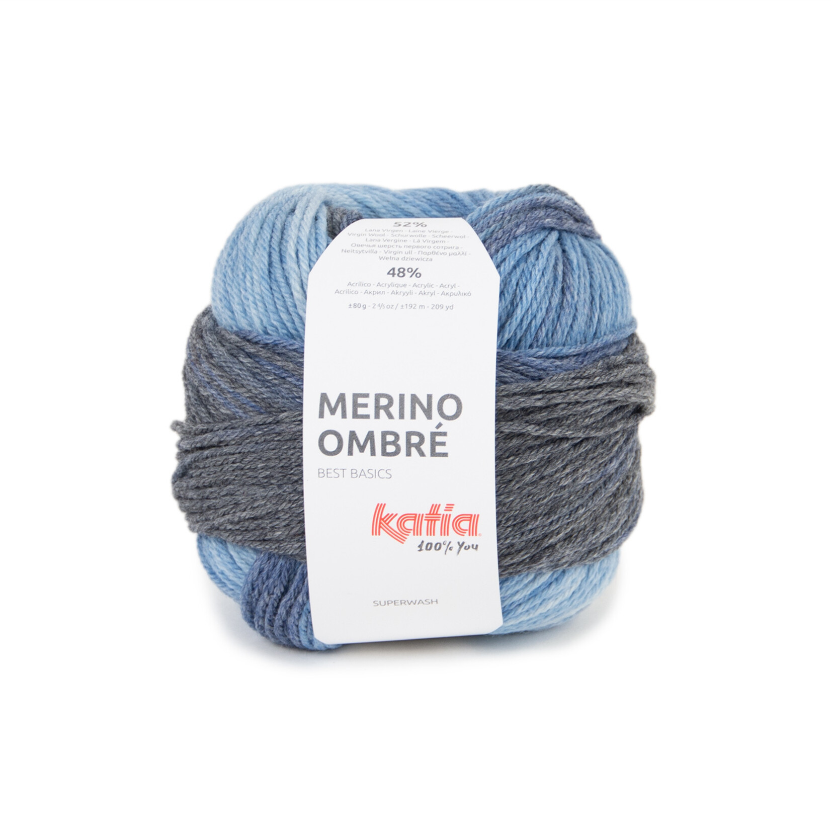 Katia Merino Ombre 251 Blauw-Donkerblauw