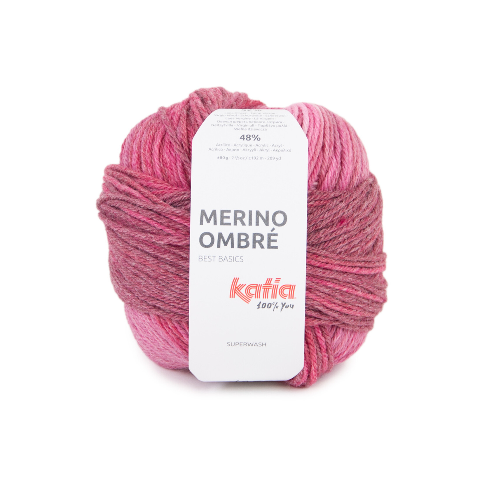 Katia Merino Ombre 255 Roze-Donkerroze