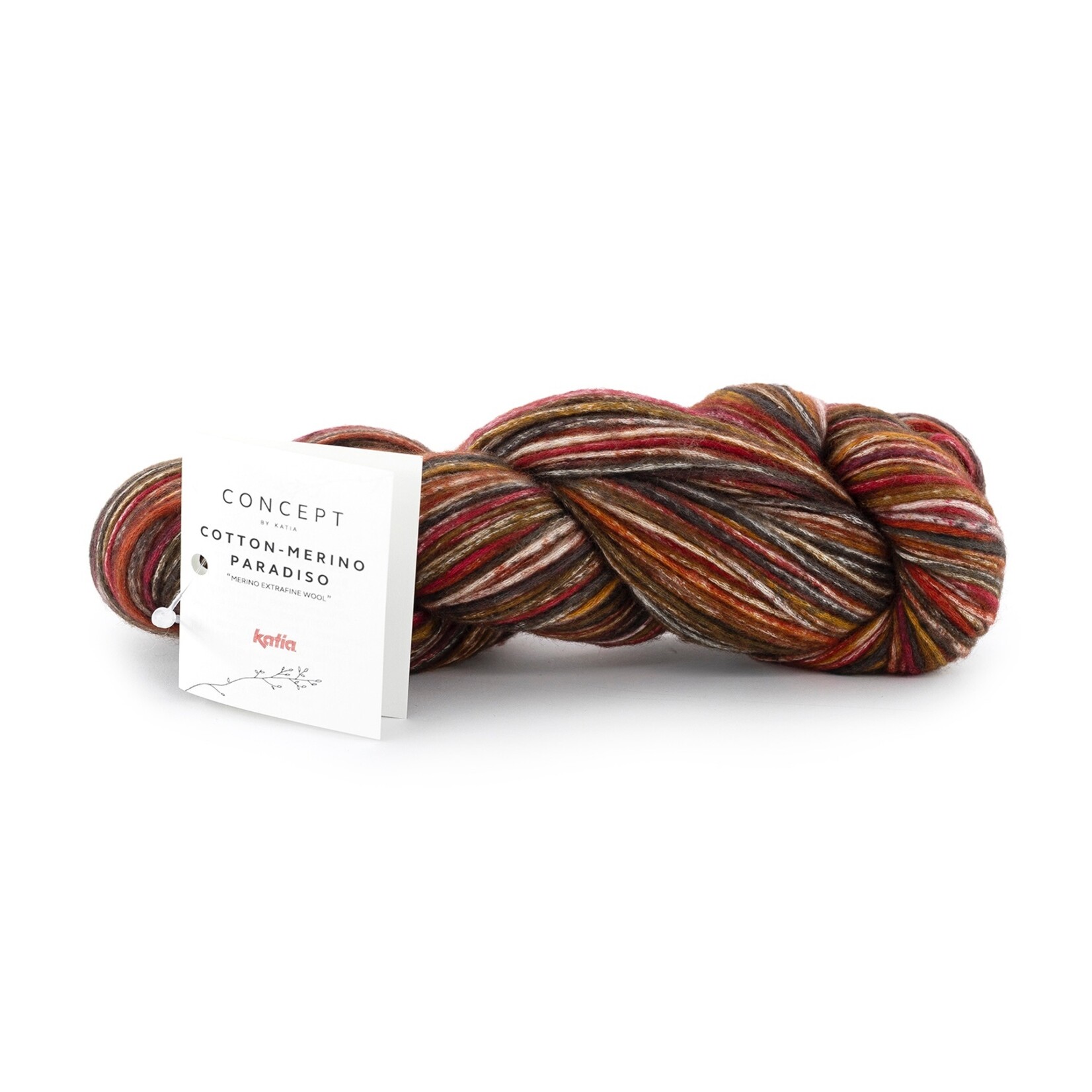 Katia Cotton Merino Paradiso 300 Rood-Oker-Bruin